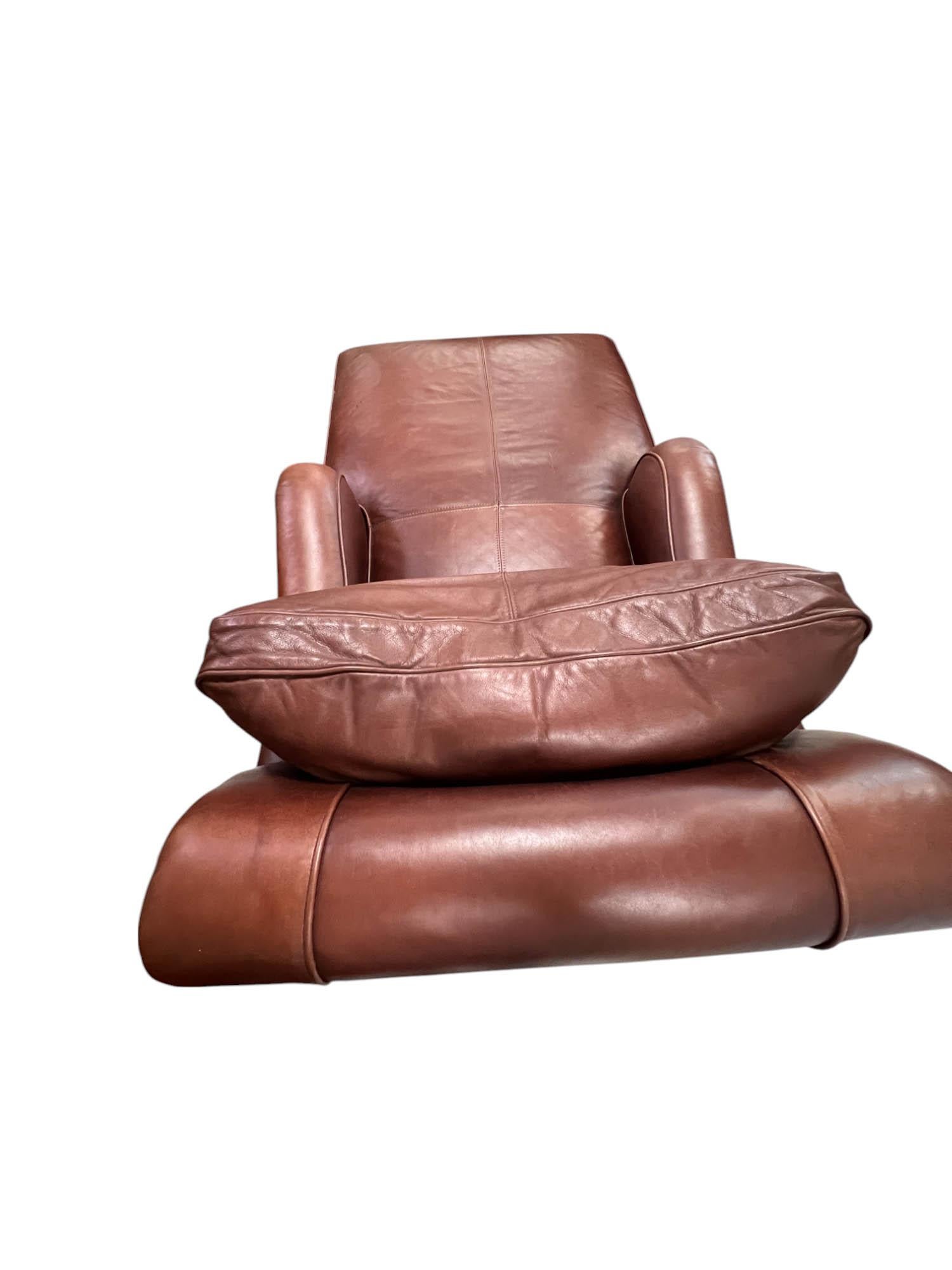Chaise longue en cuir Classic en vente 9