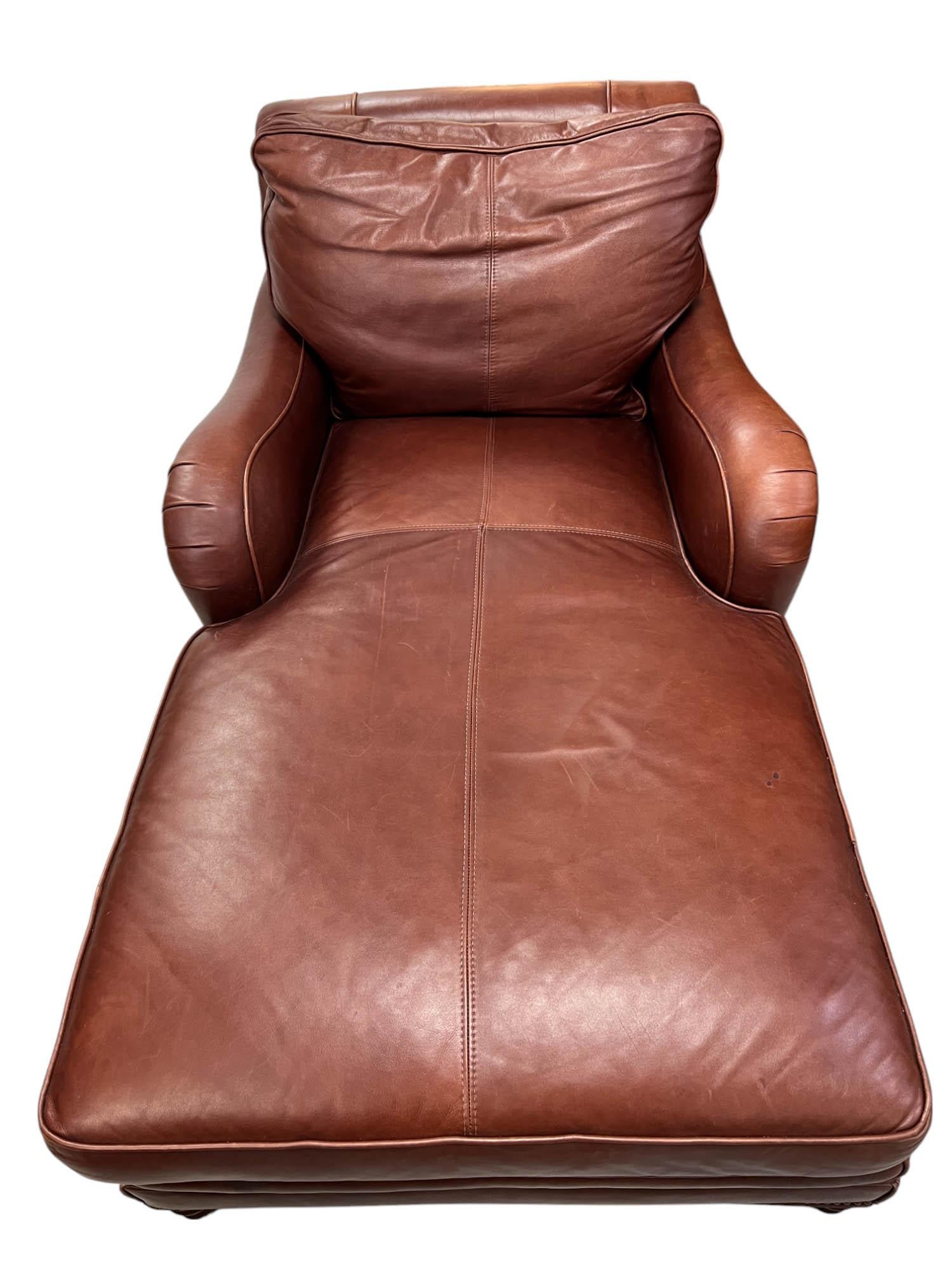 XXIe siècle et contemporain Chaise longue en cuir Classic en vente