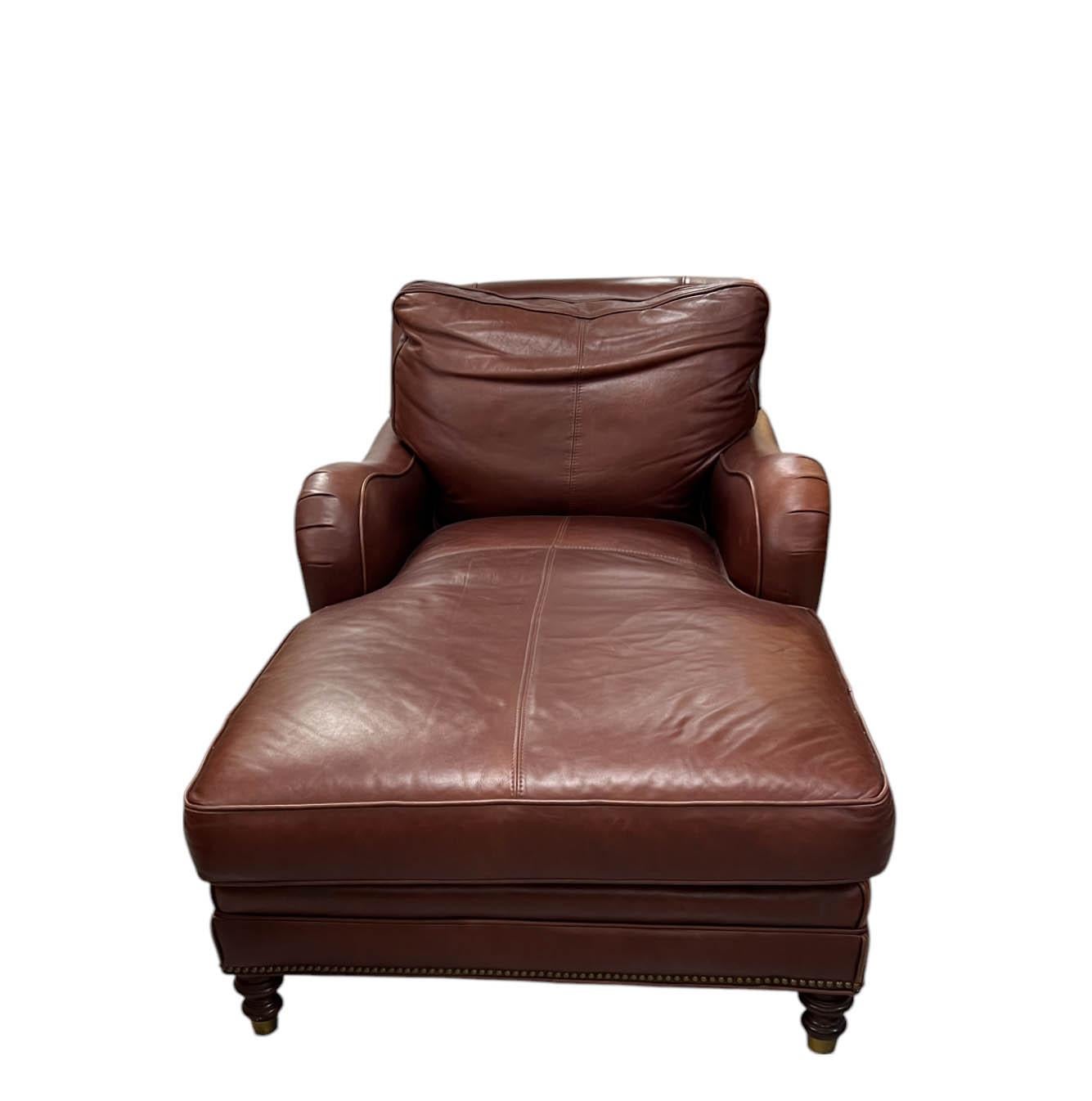 Cuir Chaise longue en cuir Classic en vente