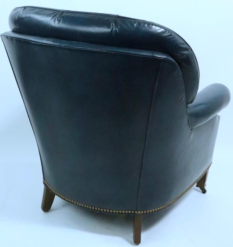 Classic Leather Club Chair and Ottoman by Hancock and Moore 6