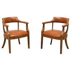 CLASSIC LEATHER Mid 20th Century Leather Game Armchairs - Pair B