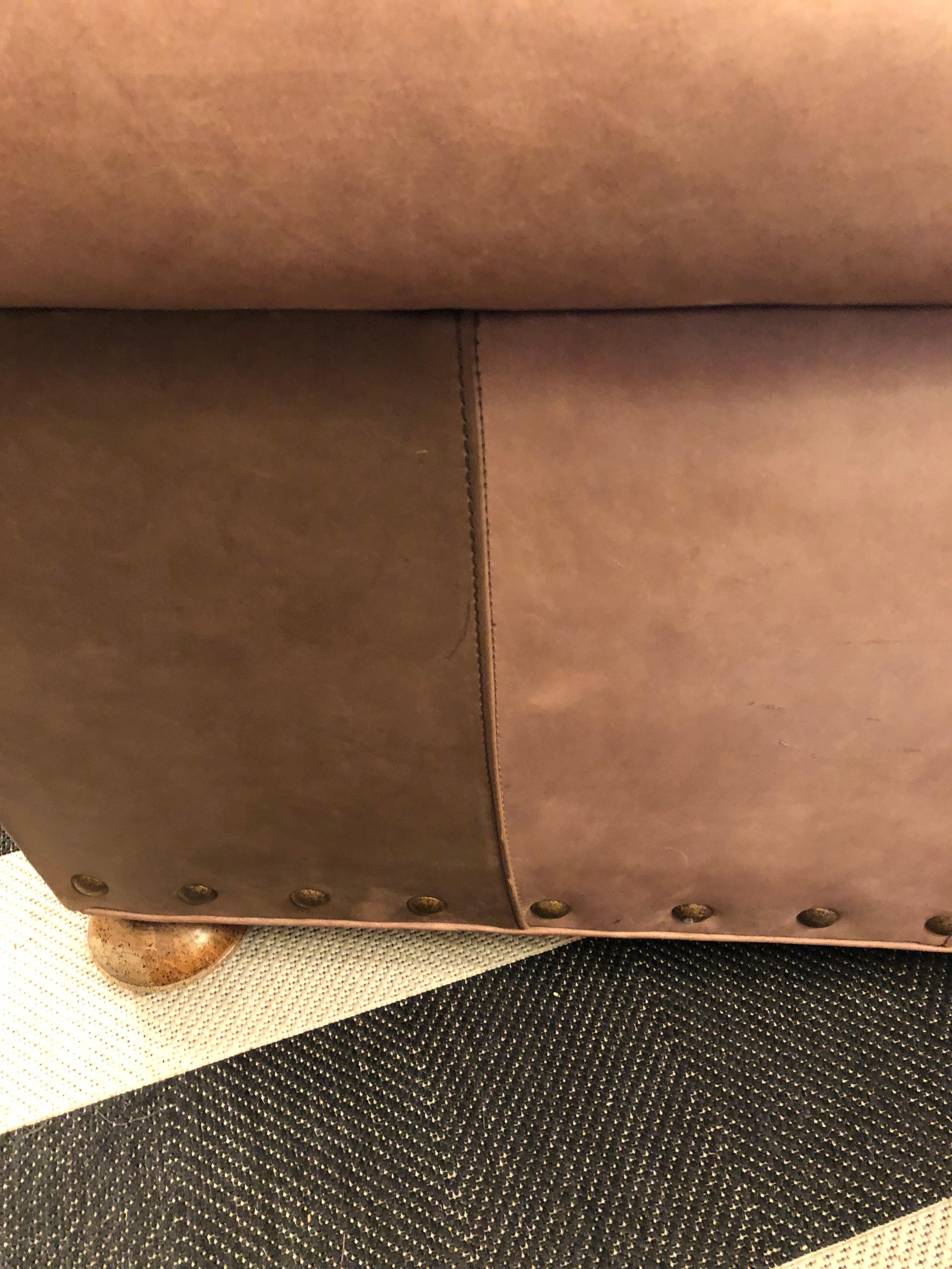 Classic Lee Industries Brown Leather Club Chair 6