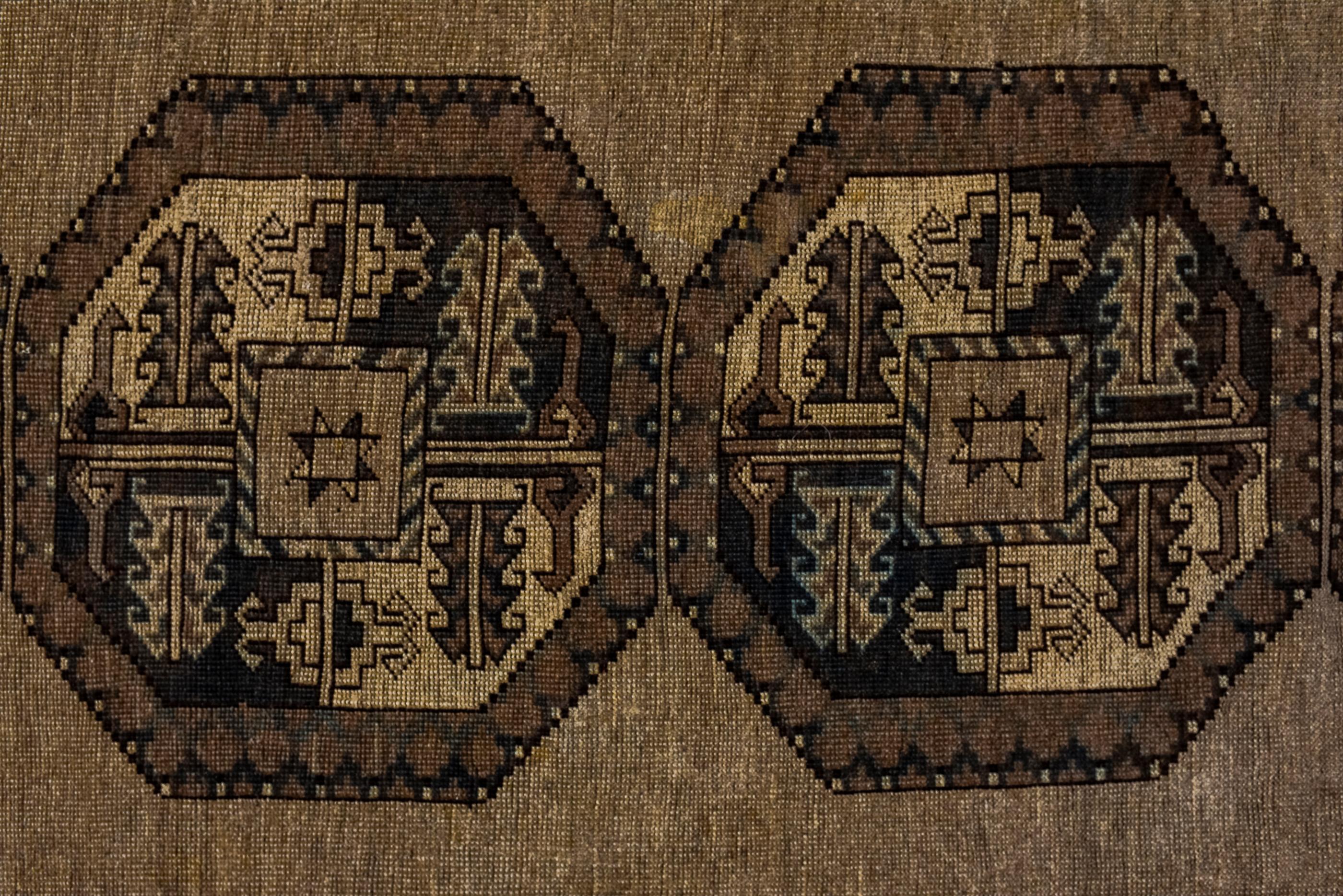 Classic Light Brown Afghan Rug In Good Condition For Sale In New York, NY