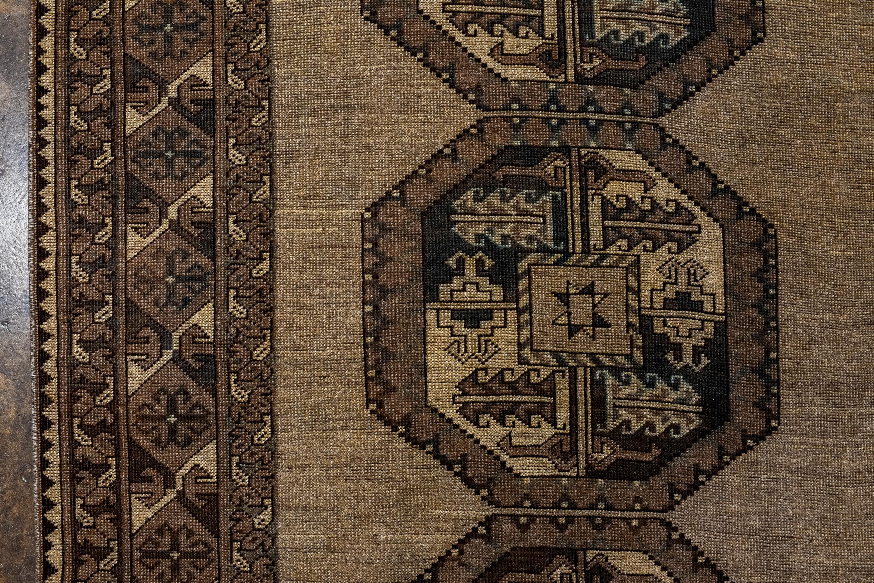 20th Century Classic Light Brown Afghan Rug  For Sale