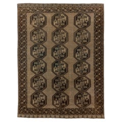 Vintage Classic Light Brown Afghan Rug 