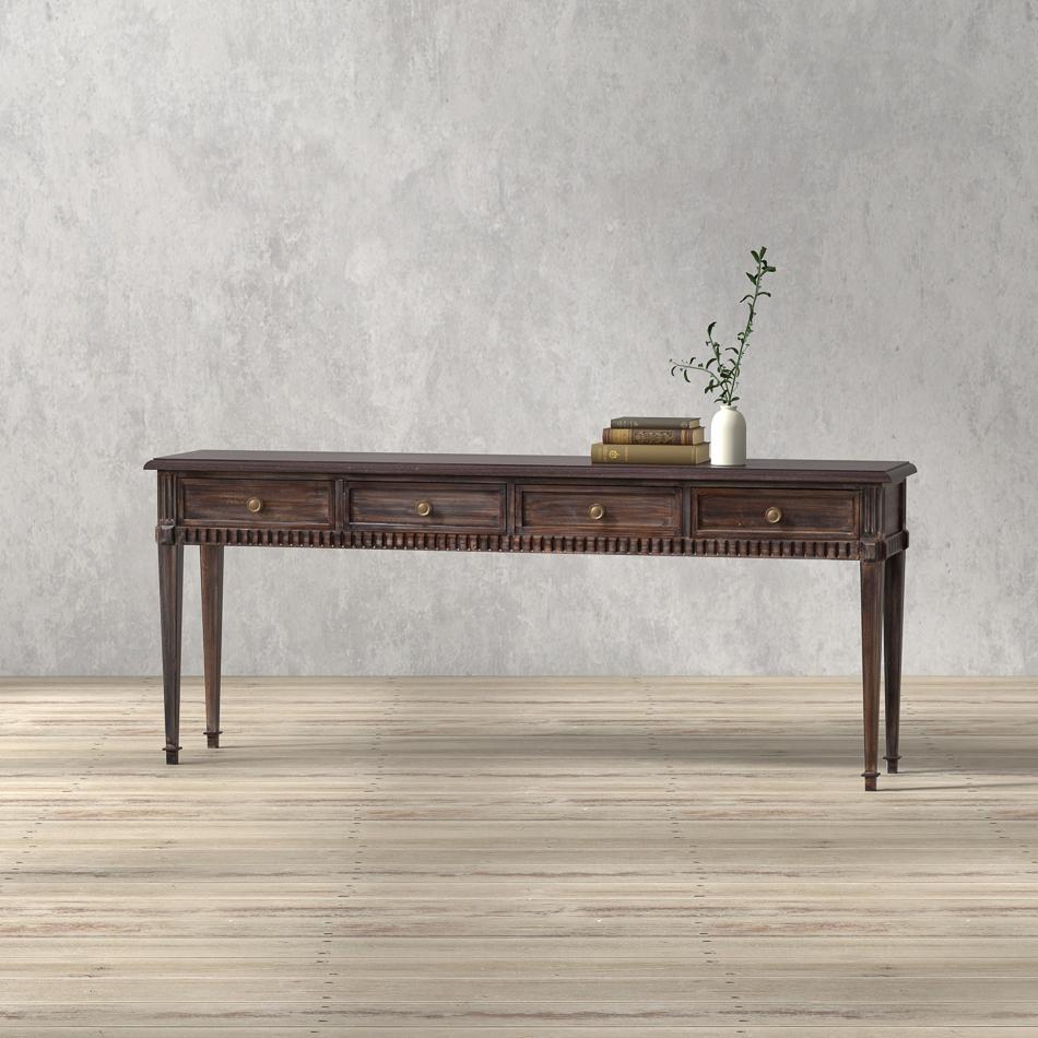 Classic Long Console Table with Drawers For Sale 1