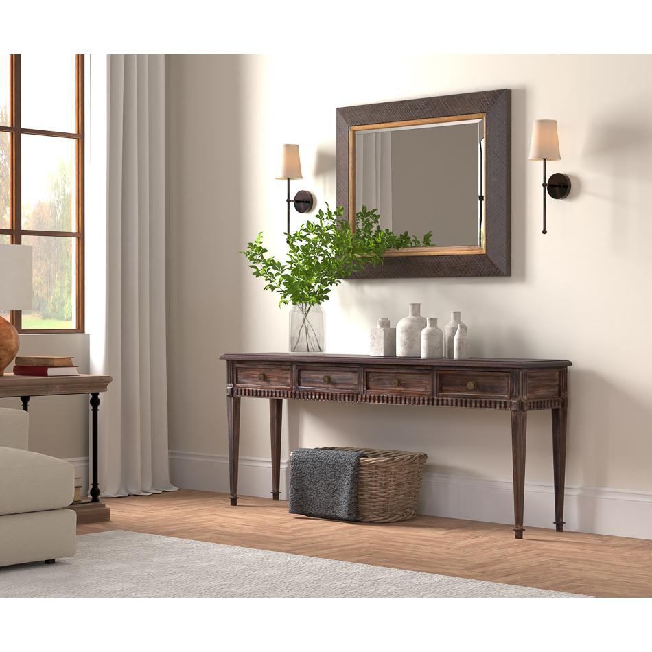 Classic Long Console Table with Drawers For Sale 2