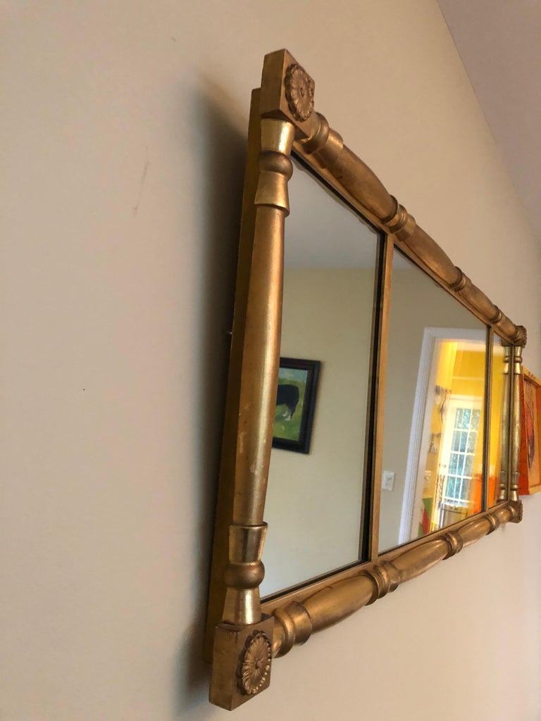 Classic Long Horizontal Giltwood Antique Mirror at 1stDibs