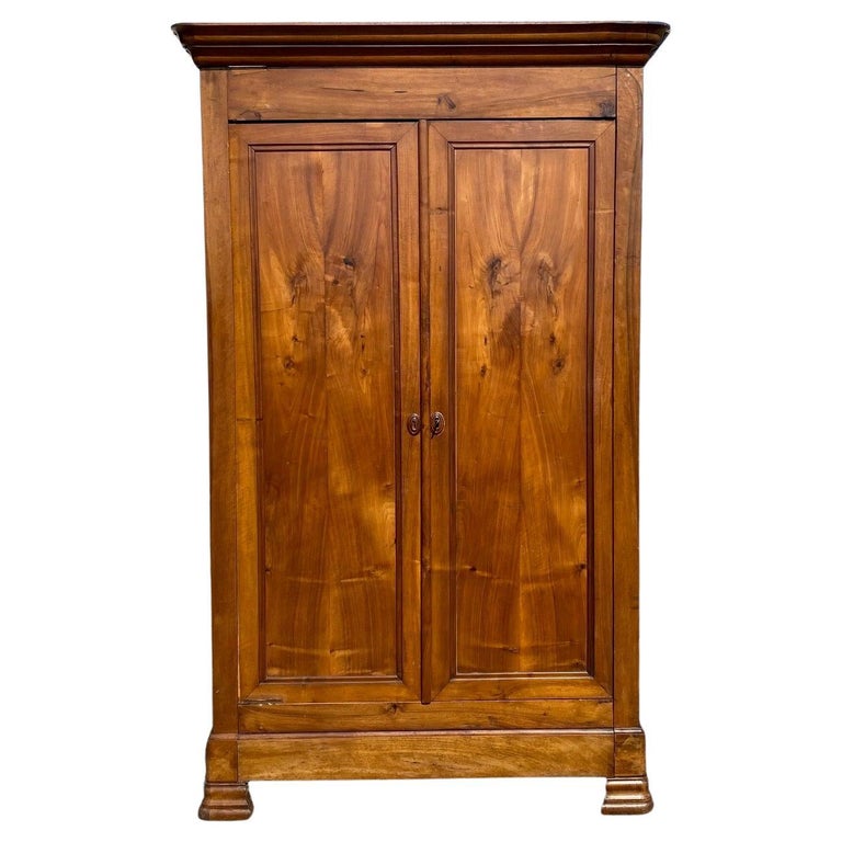 Classic Louis Philippe French Cherry Armoire or Wardrobe found in Normandy  For Sale at 1stDibs