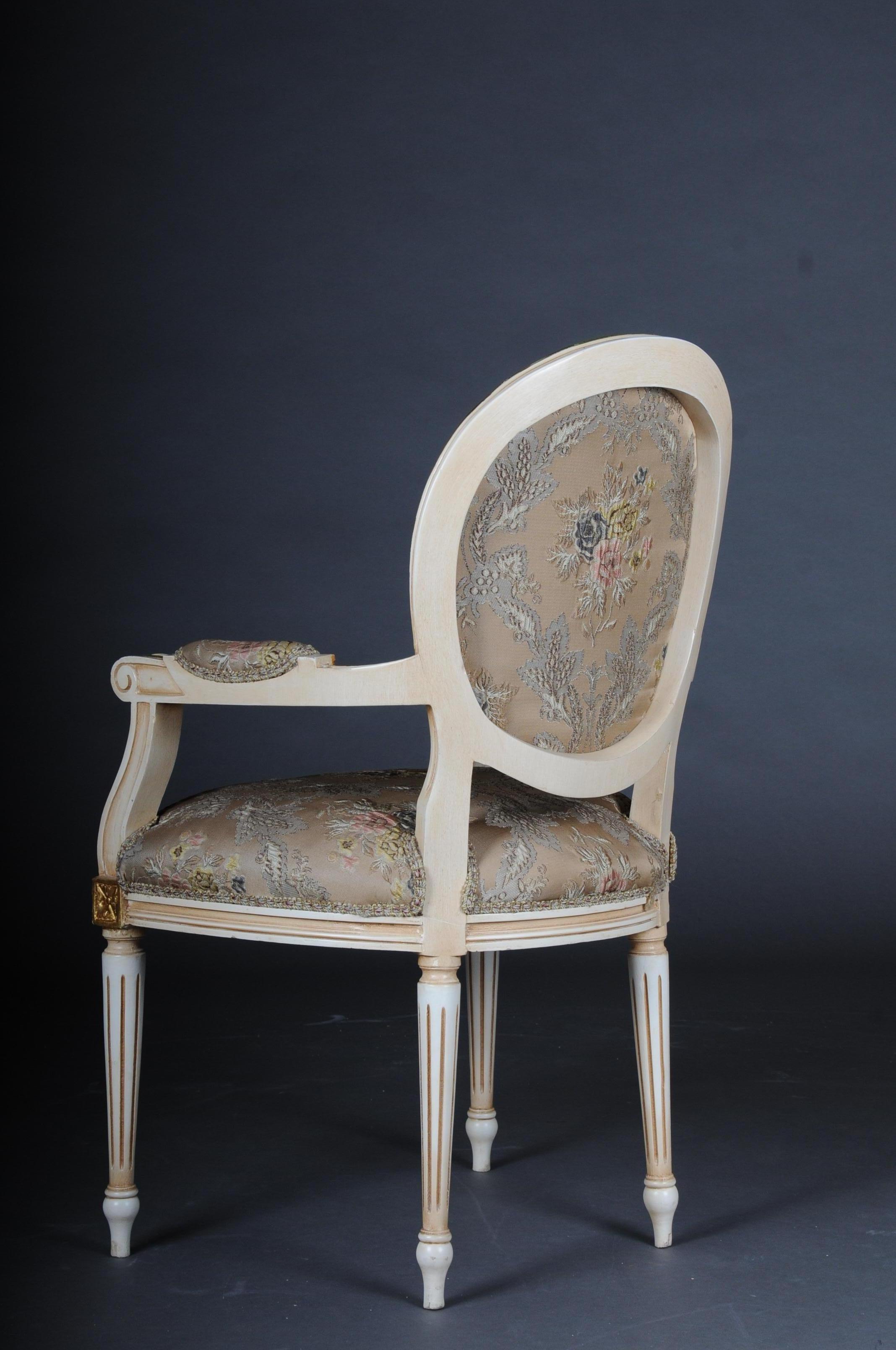 Classic Louis XVI Armchair, 20th Century For Sale 5