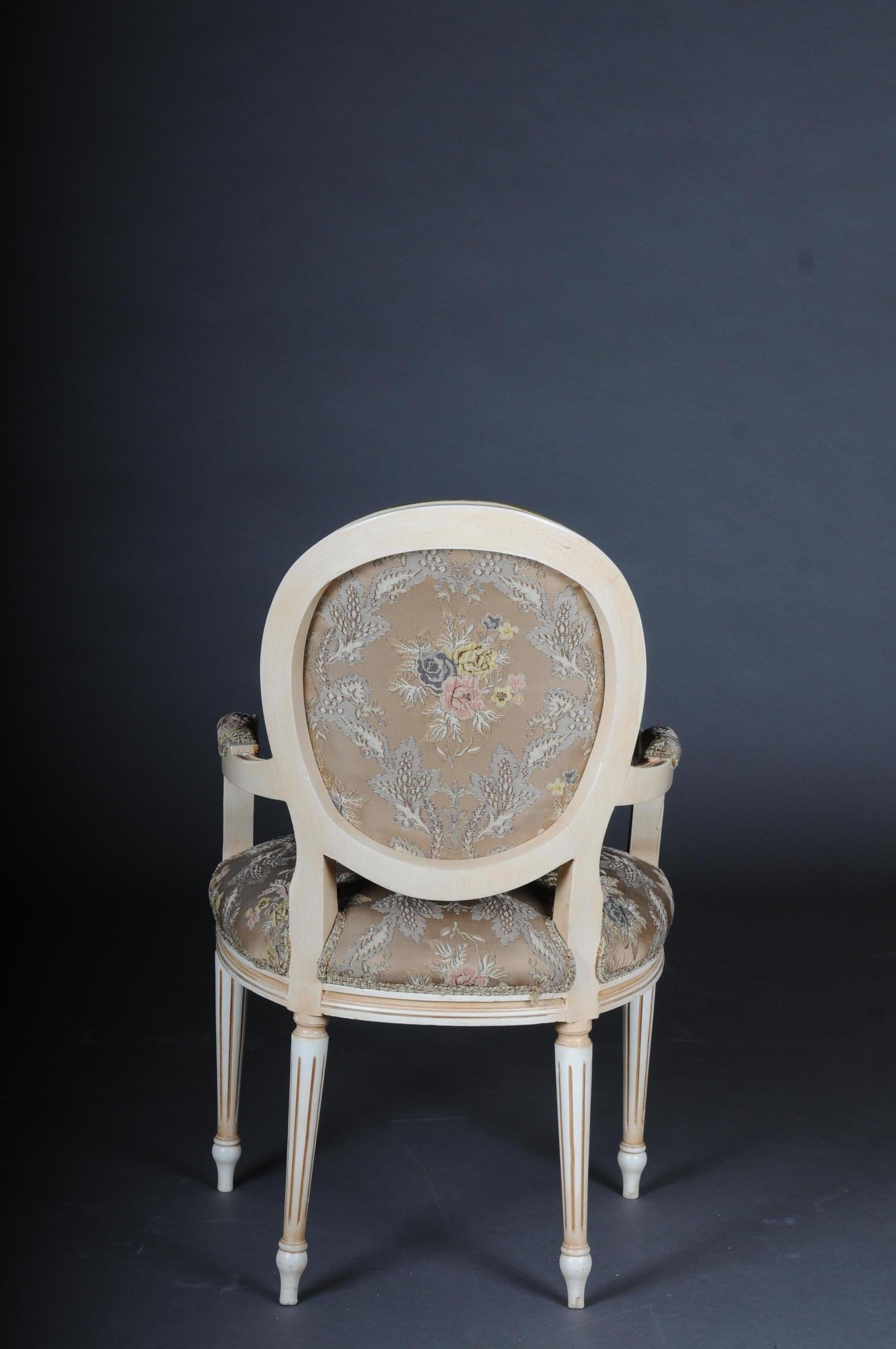 Classic Louis XVI Armchair, 20th Century For Sale 6