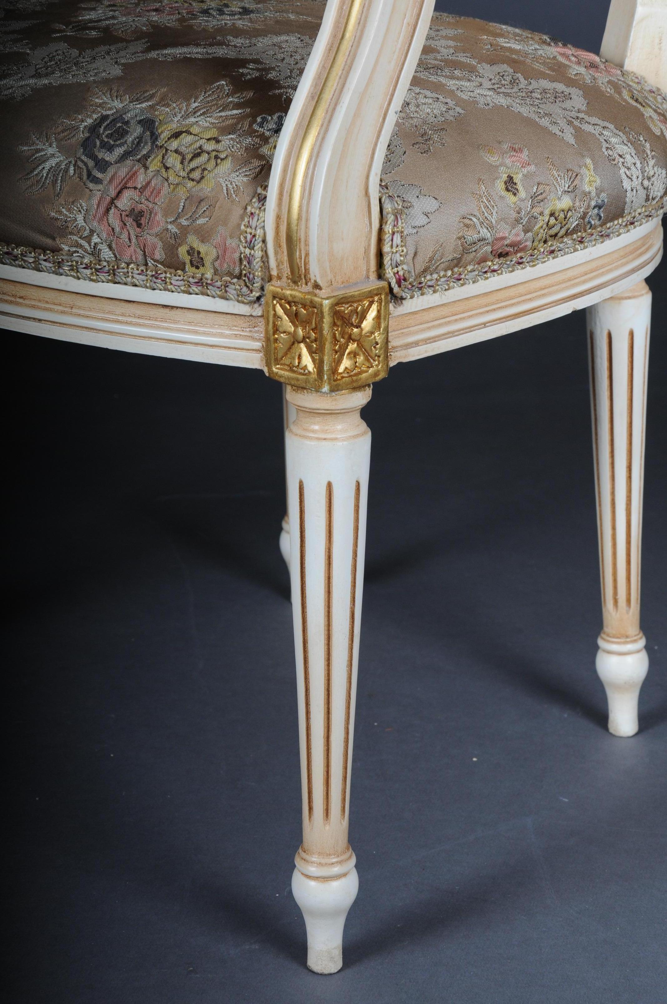 Classic Louis XVI Armchair, 20th Century For Sale 8