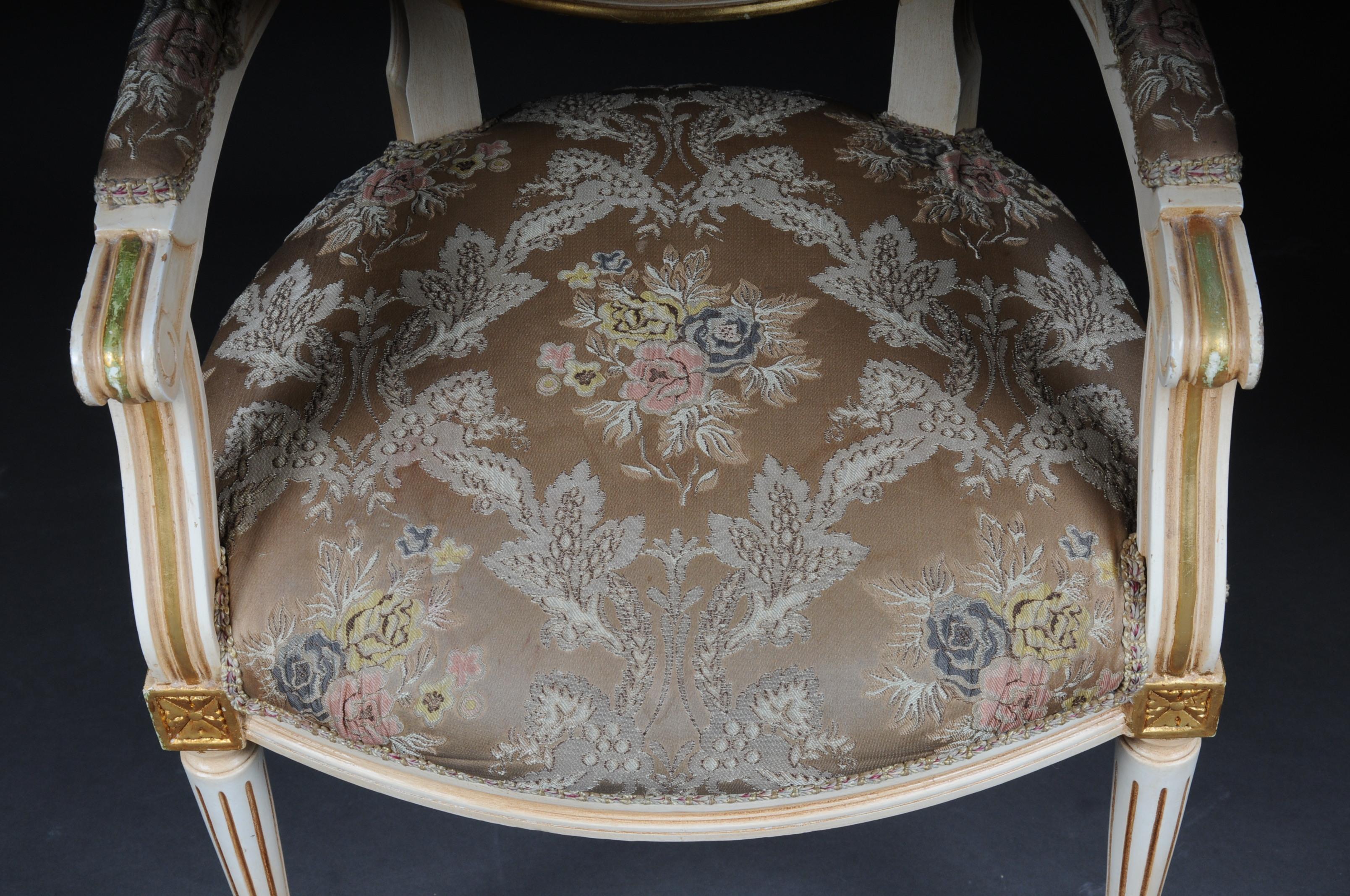 Classic Louis XVI Armchair, 20th Century For Sale 10