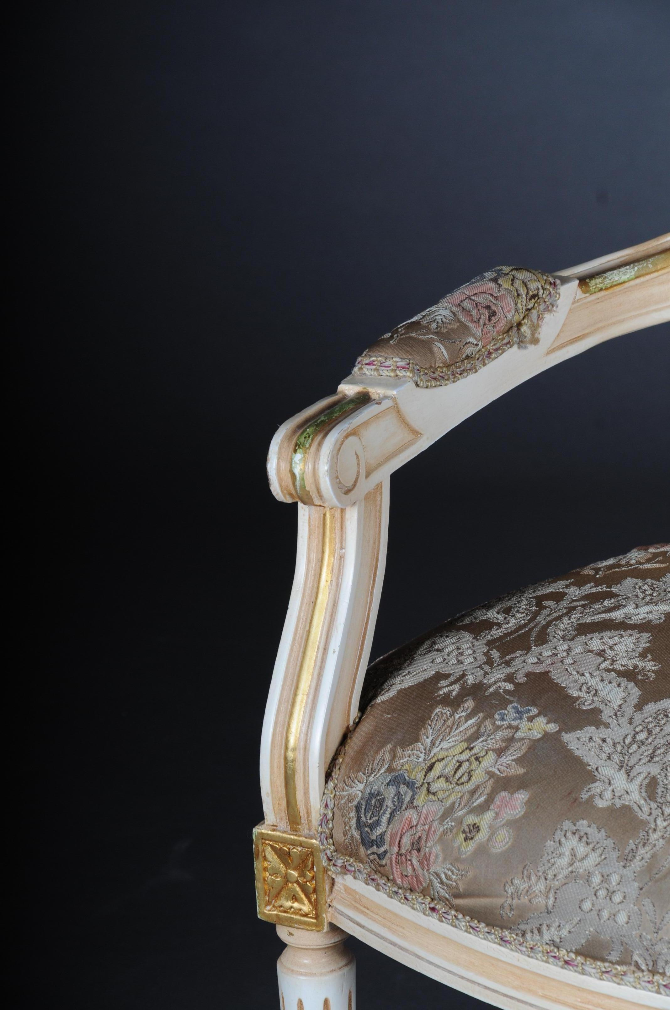 Classic Louis XVI Armchair, 20th Century For Sale 12