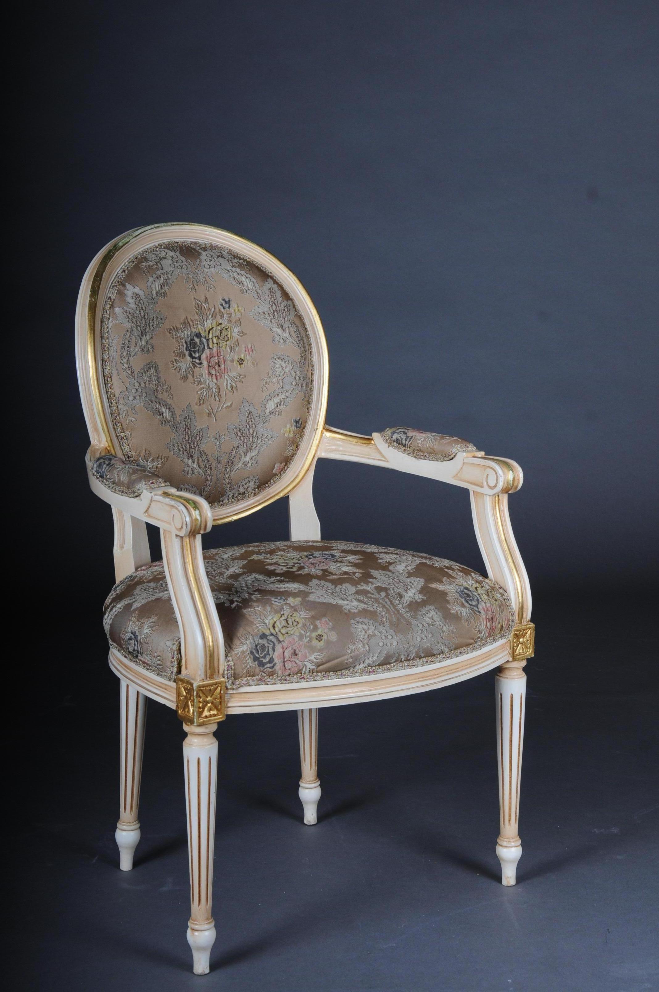 Classic Louis XVI Armchair, 20th Century For Sale 1