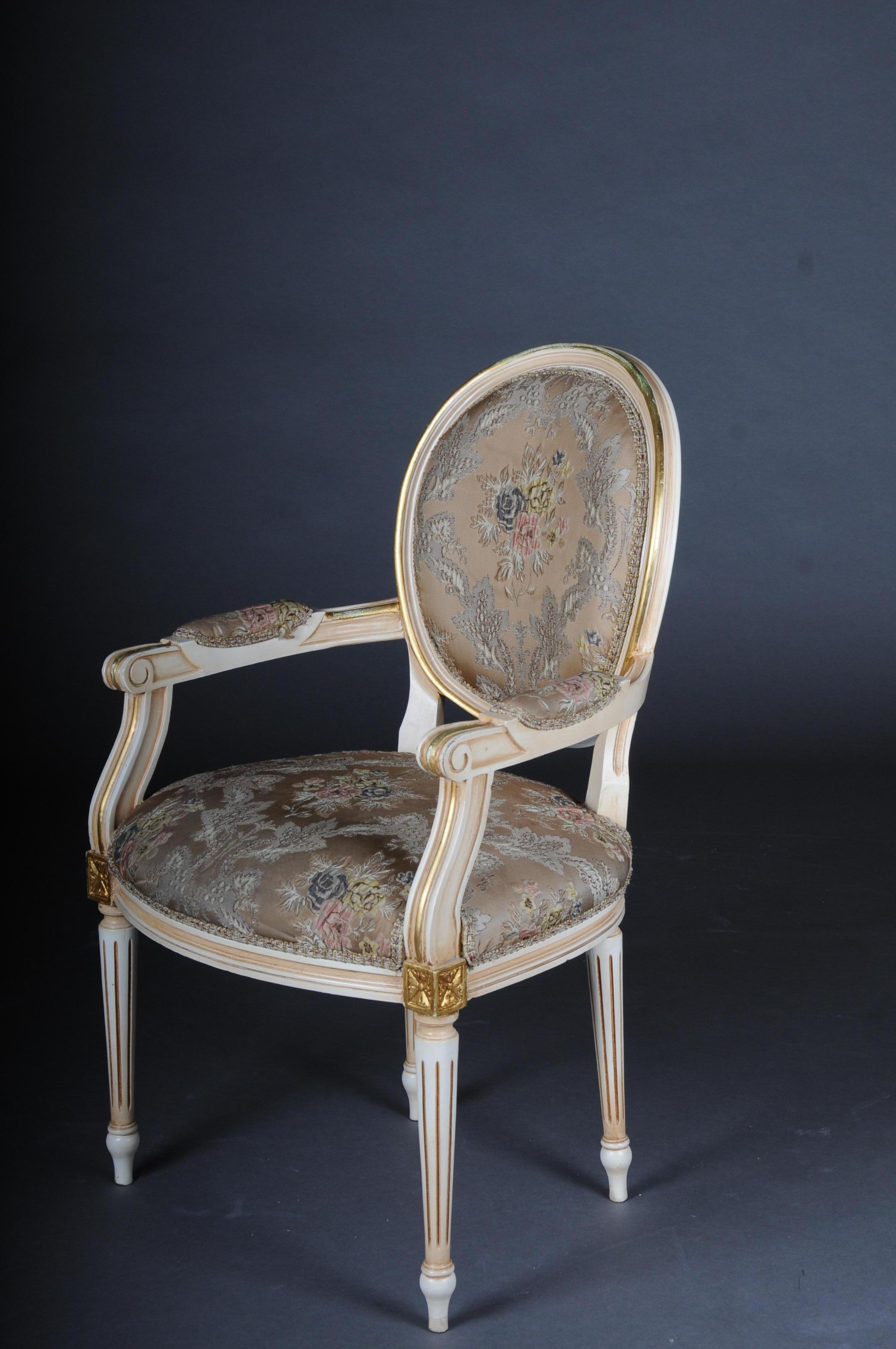 Classic Louis XVI Armchair, 20th Century For Sale 3