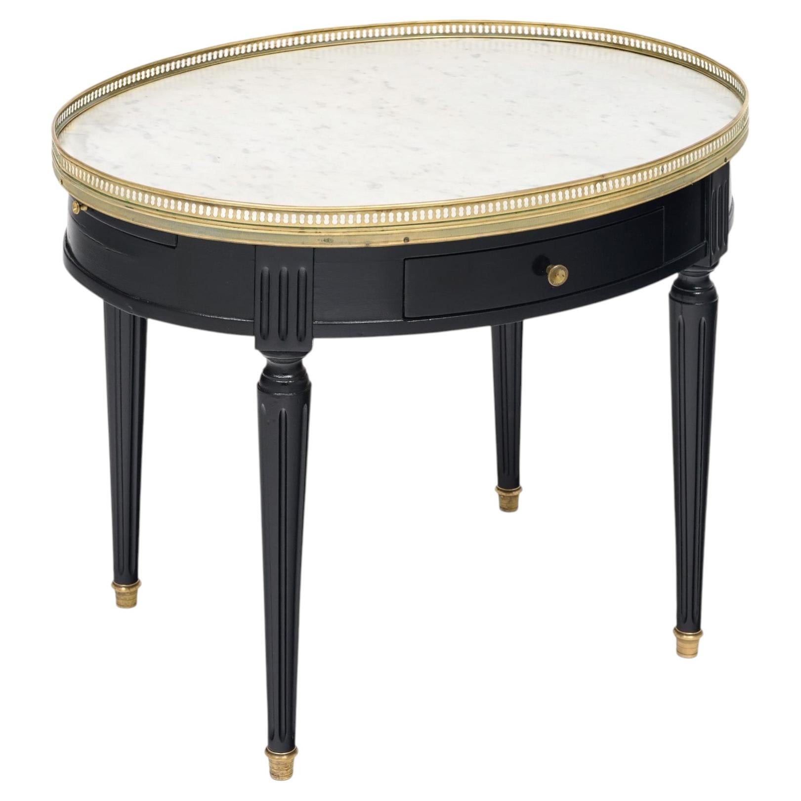 Classic, Louis XVI Oval Bouillotte Side Table, Circa 1920