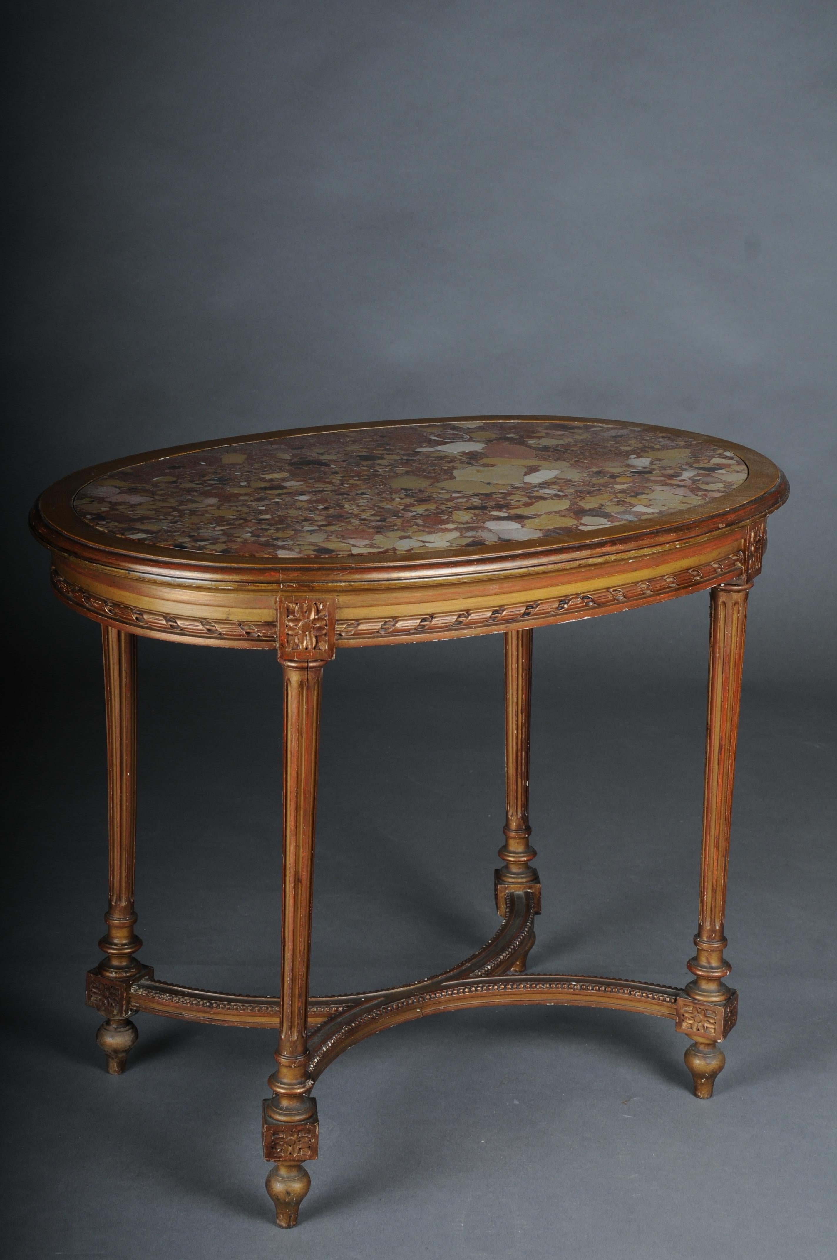 Classic Louis XVI Salon Table/Side Table, Beech For Sale 3