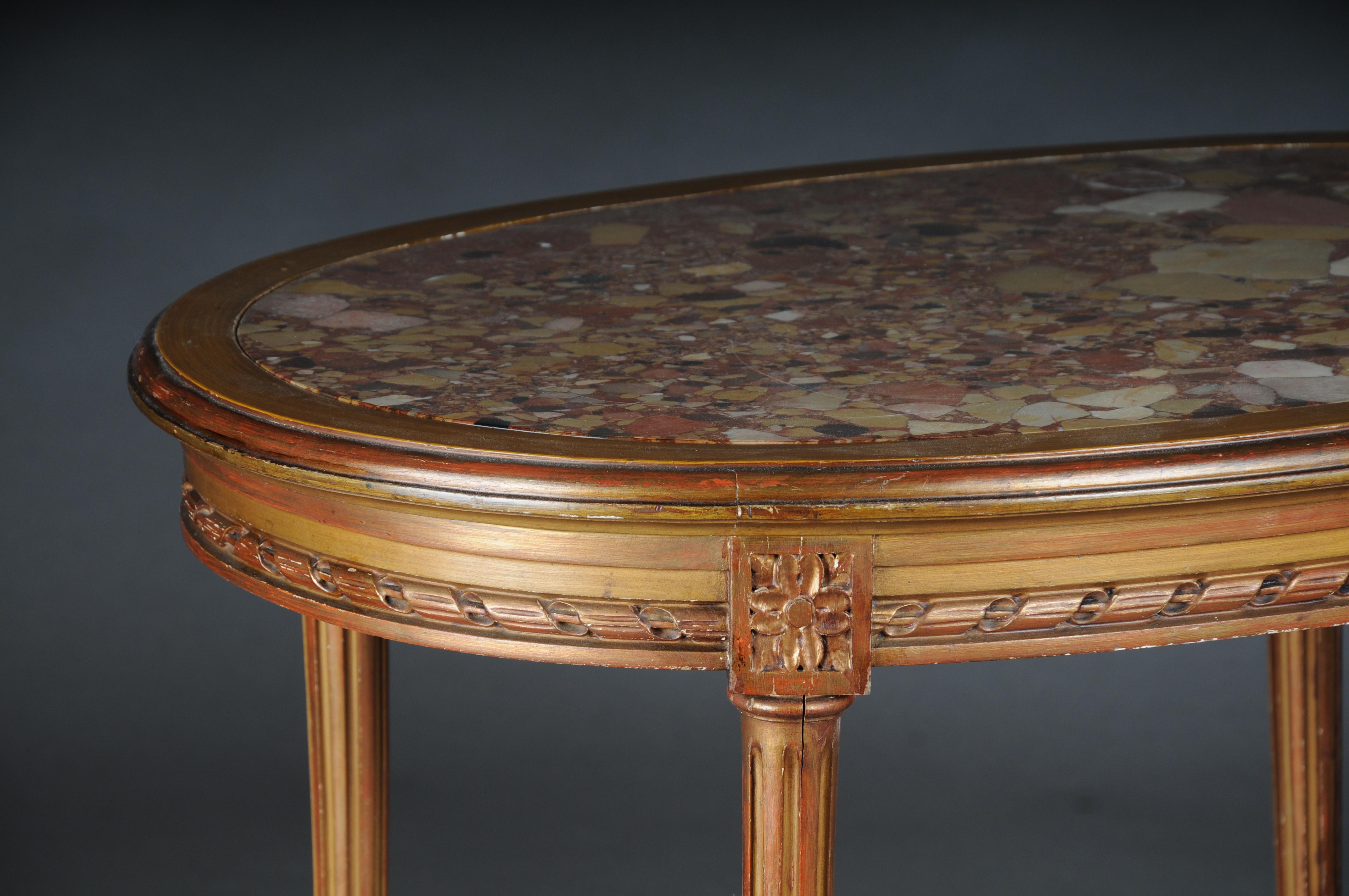 Classic Louis XVI Salon Table/Side Table, Beech For Sale 4