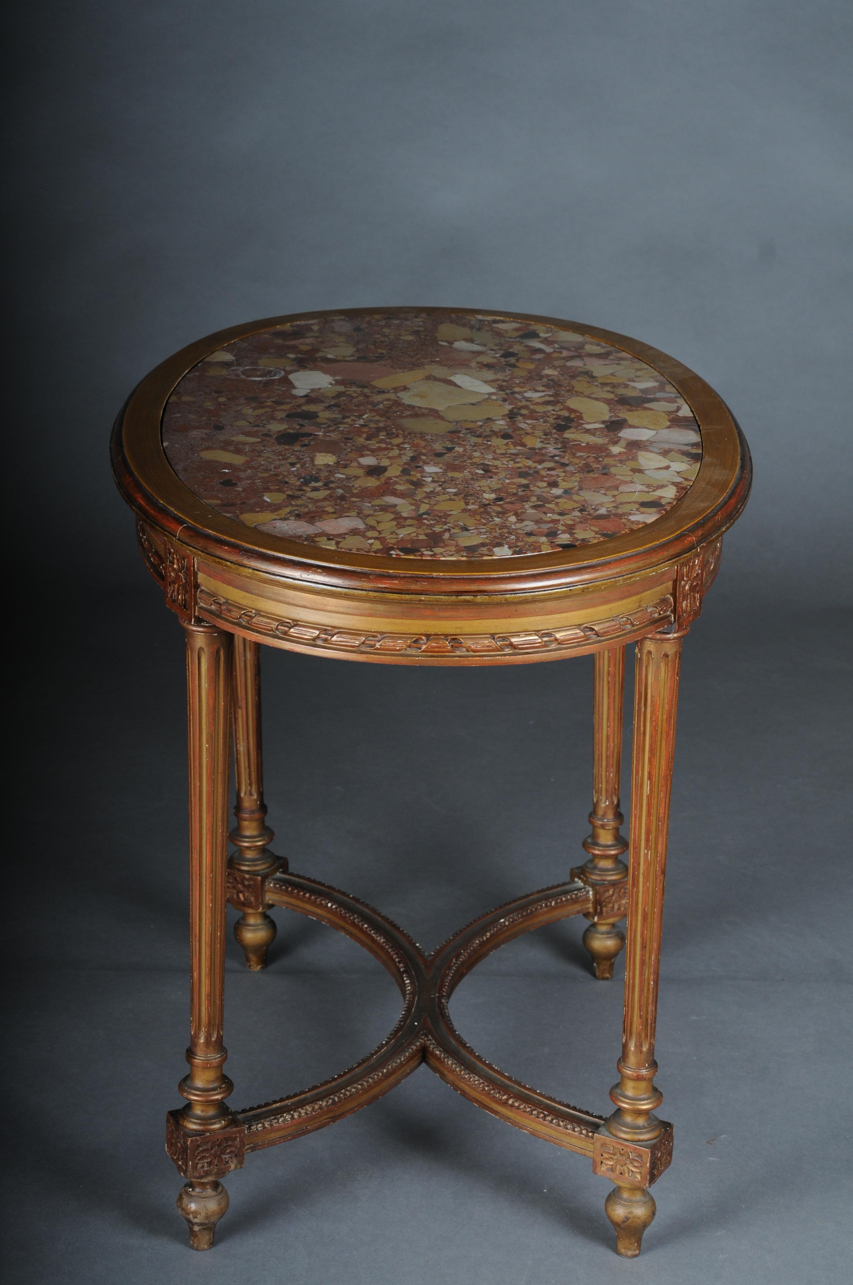 Classic Louis XVI Salon Table/Side Table, Beech For Sale 5