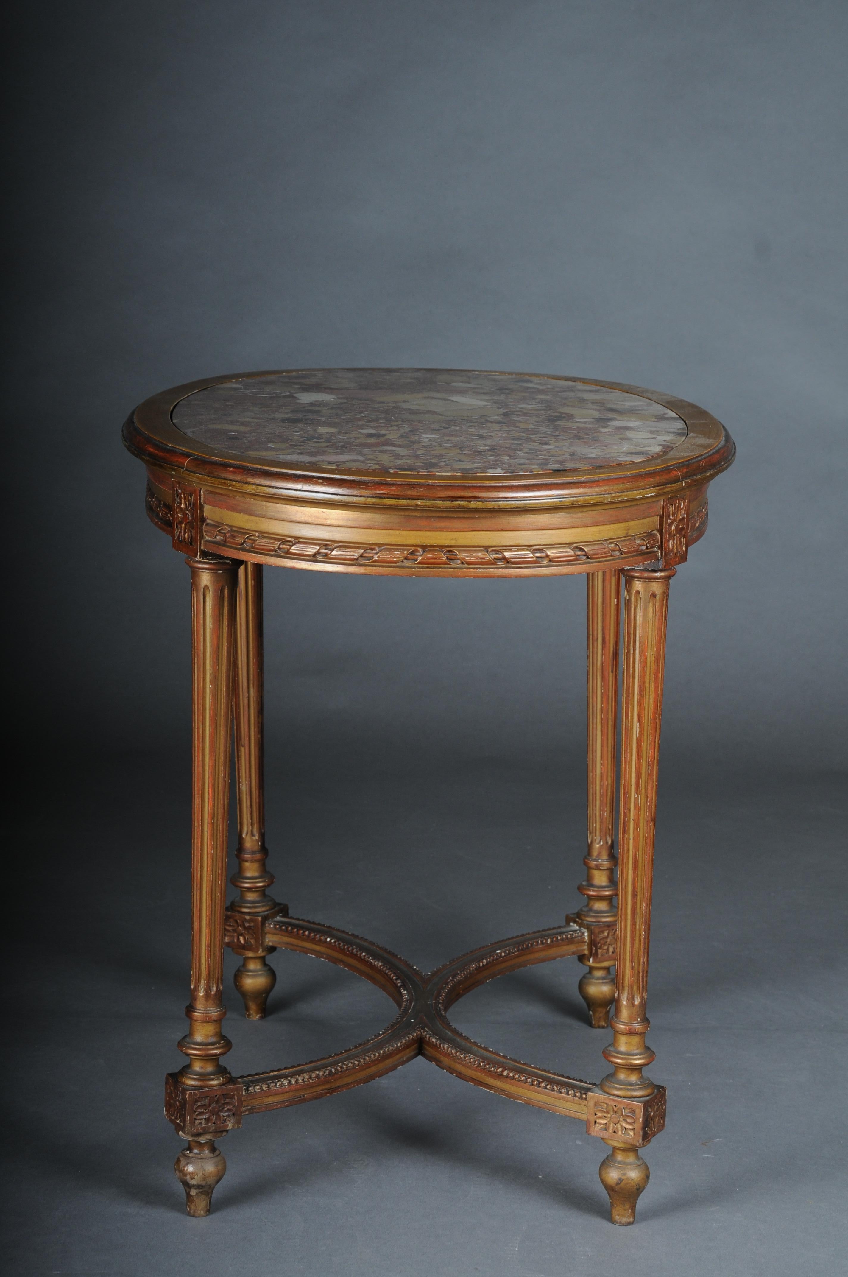 Classic Louis XVI Salon Table/Side Table, Beech For Sale 6