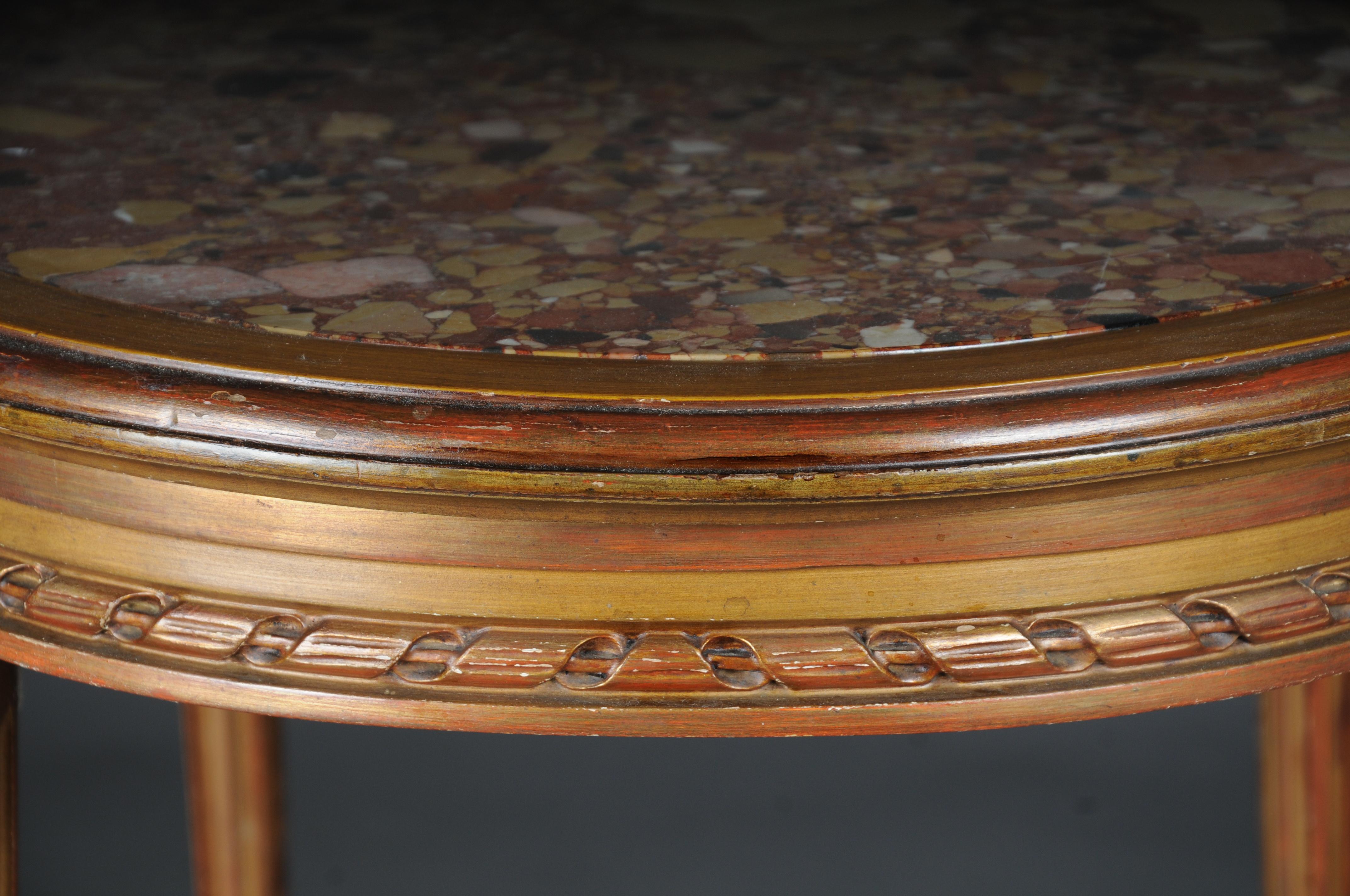 Classic Louis XVI Salon Table/Side Table, Beech For Sale 7