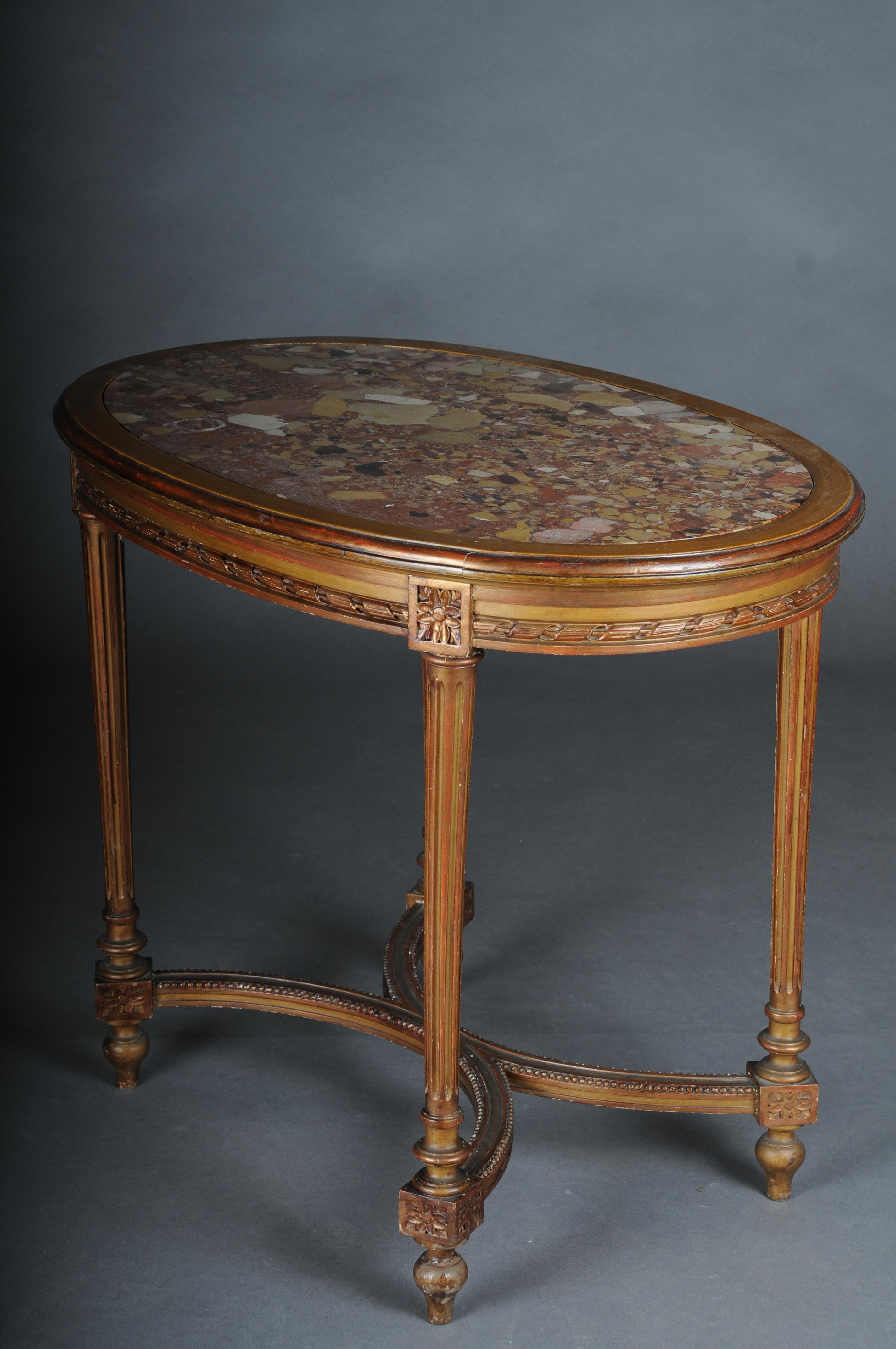 Classic Louis XVI Salon Table/Side Table, Beech For Sale 8