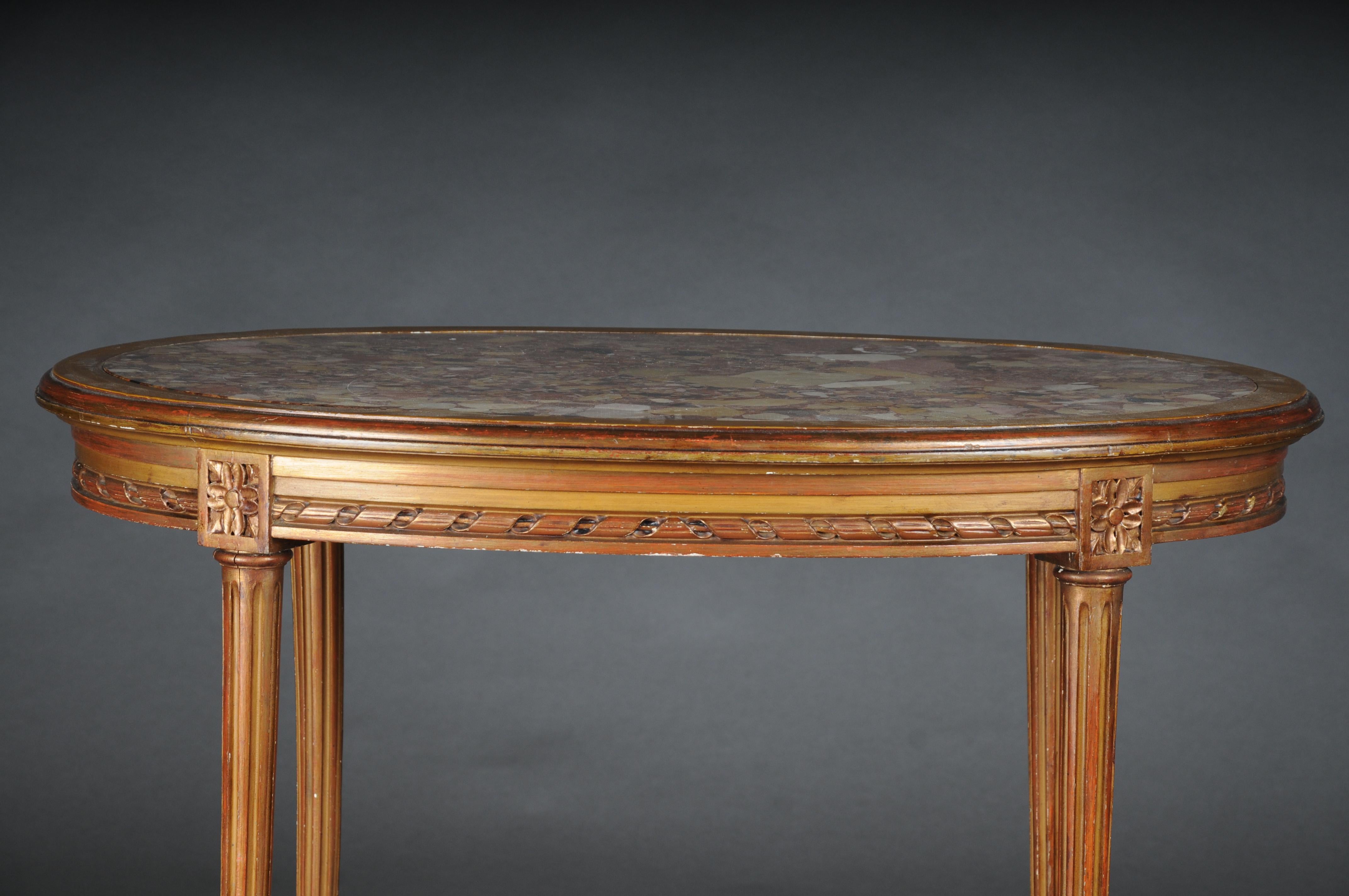 French Classic Louis XVI Salon Table/Side Table, Beech For Sale