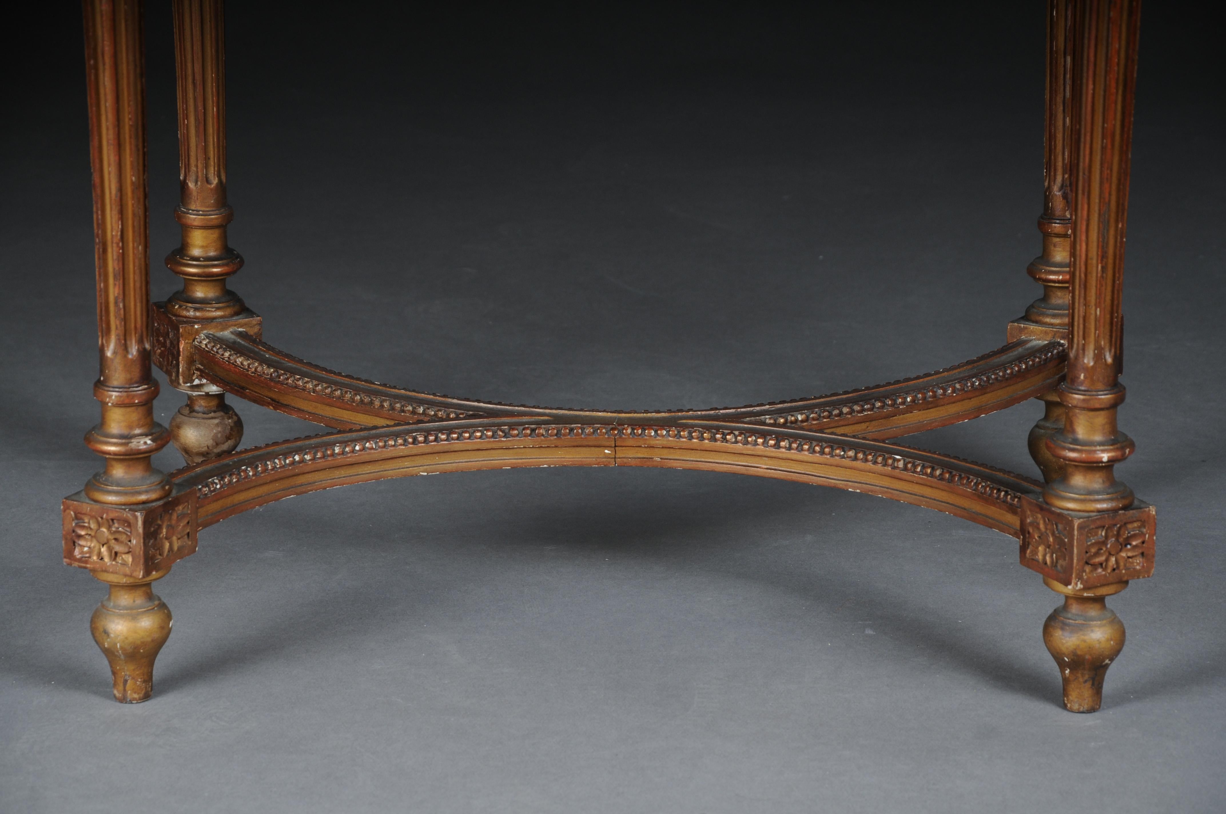 Gilt Classic Louis XVI Salon Table/Side Table, Beech For Sale