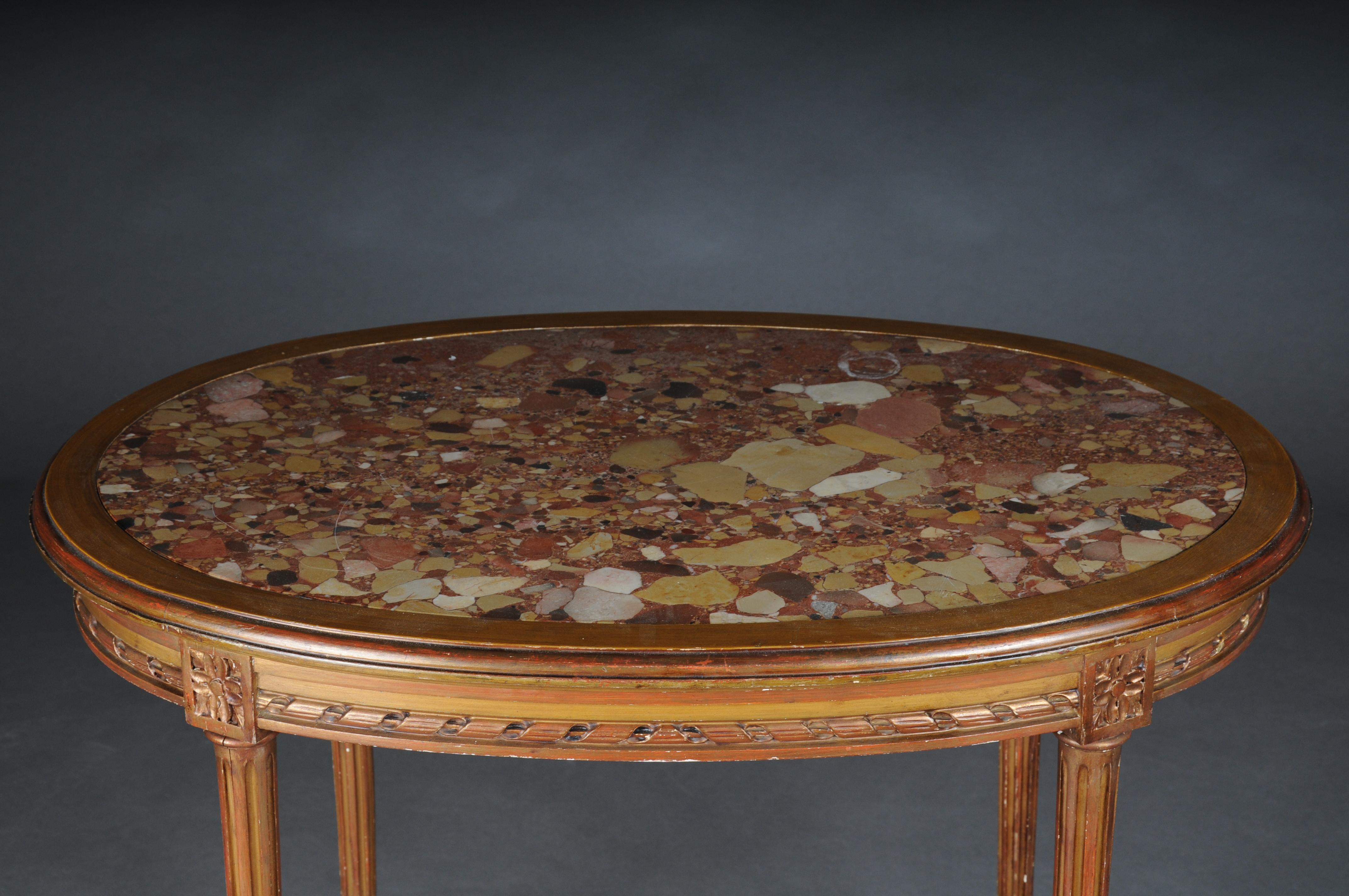 Classic Louis XVI Salon Table/Side Table, Beech In Good Condition For Sale In Berlin, DE