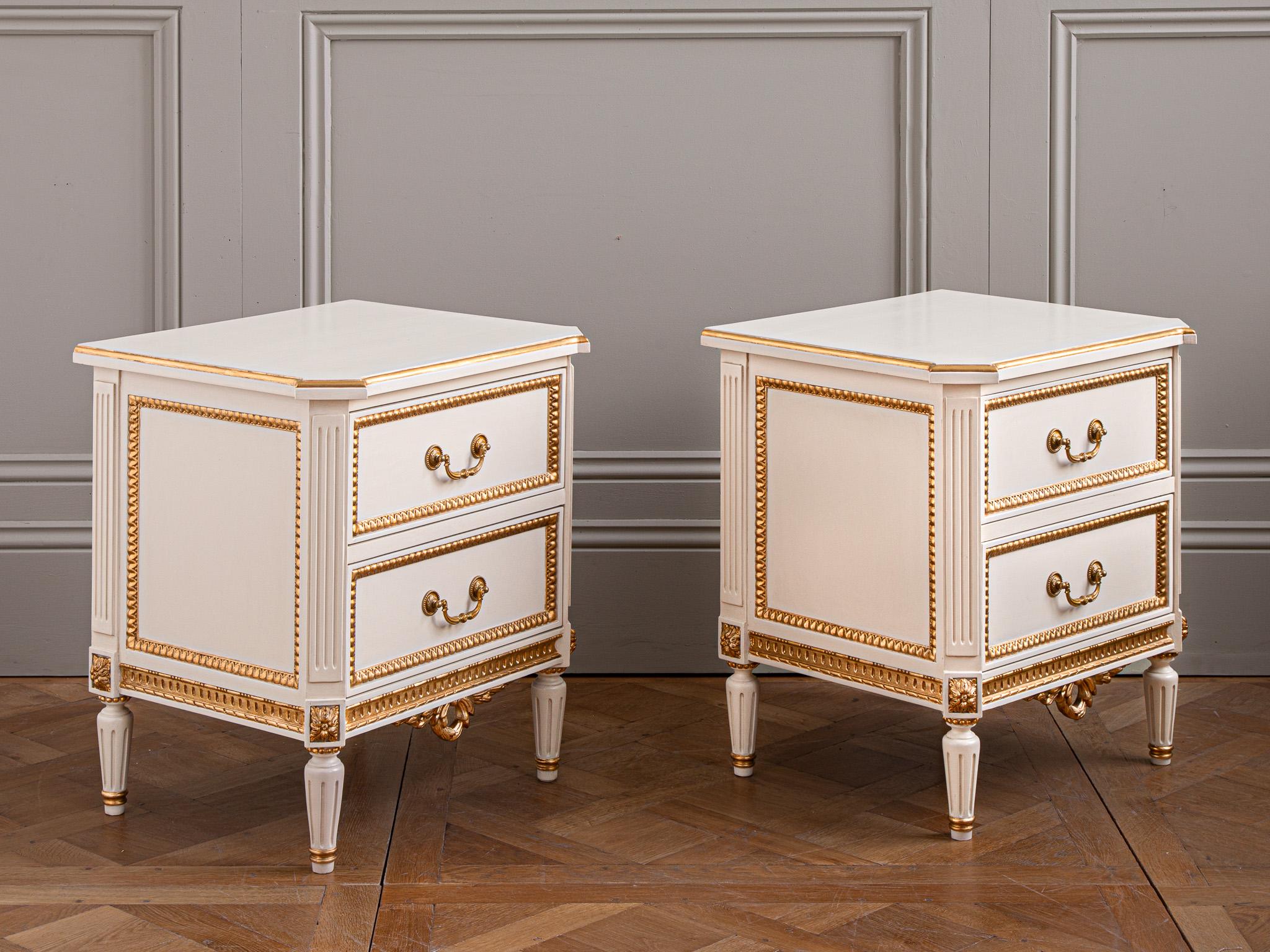 Classic Louis XVI Style Bedside Cabinet By La Maison London For Sale 4