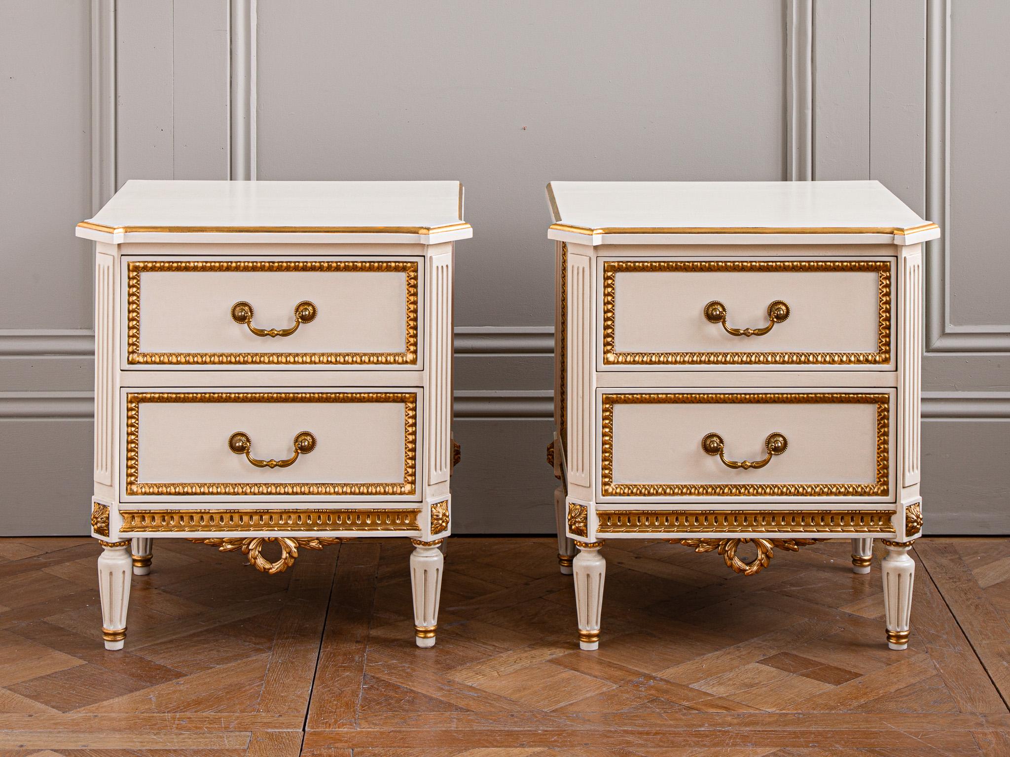Classic Louis XVI Style Bedside Cabinet By La Maison London For Sale 5