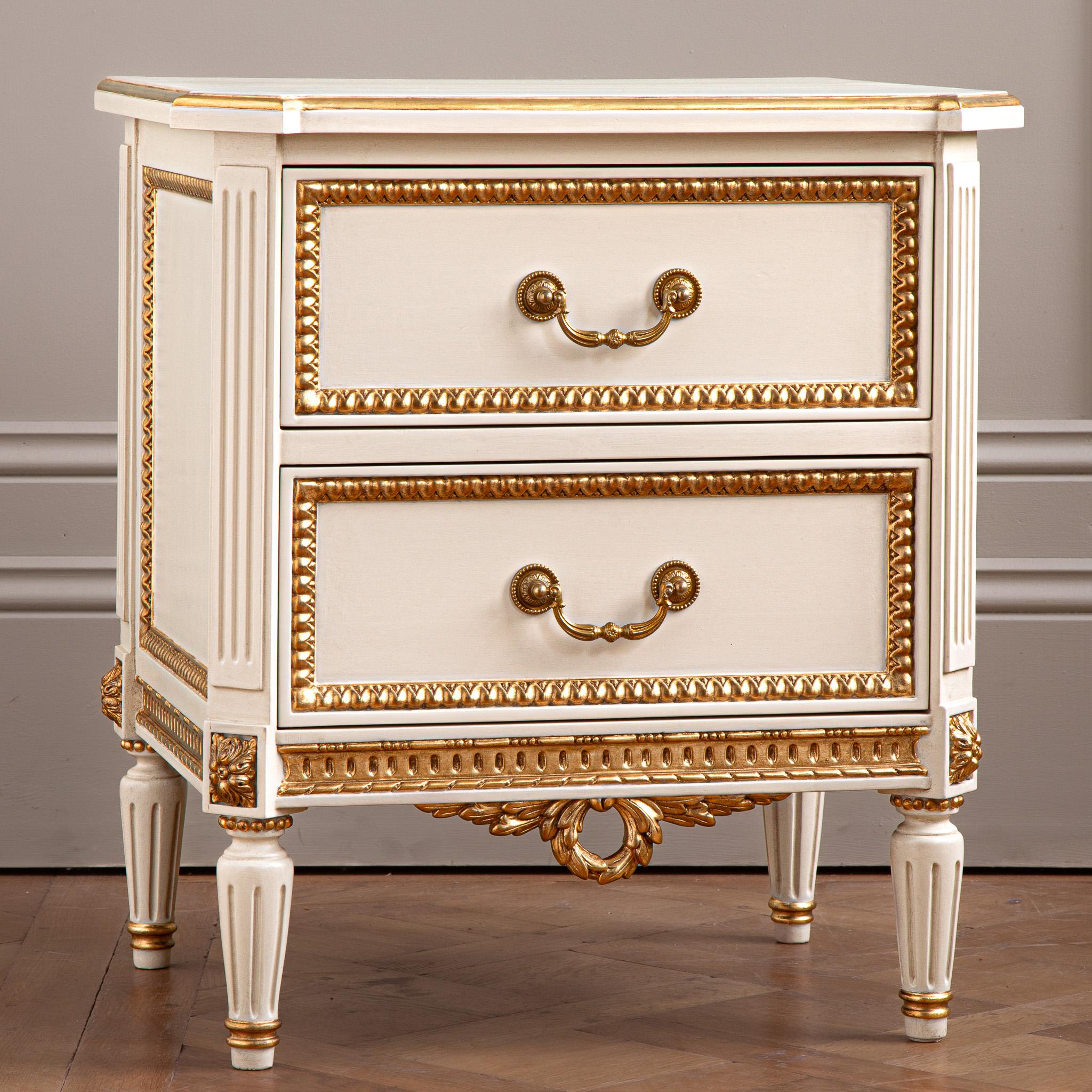 British Classic Louis XVI Style Bedside Cabinet By La Maison London For Sale