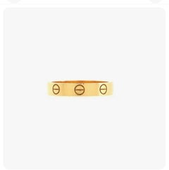Classic "Love Ring" Made, Signed and Numbered by Cartier 18 Karat Yellow Gold 48