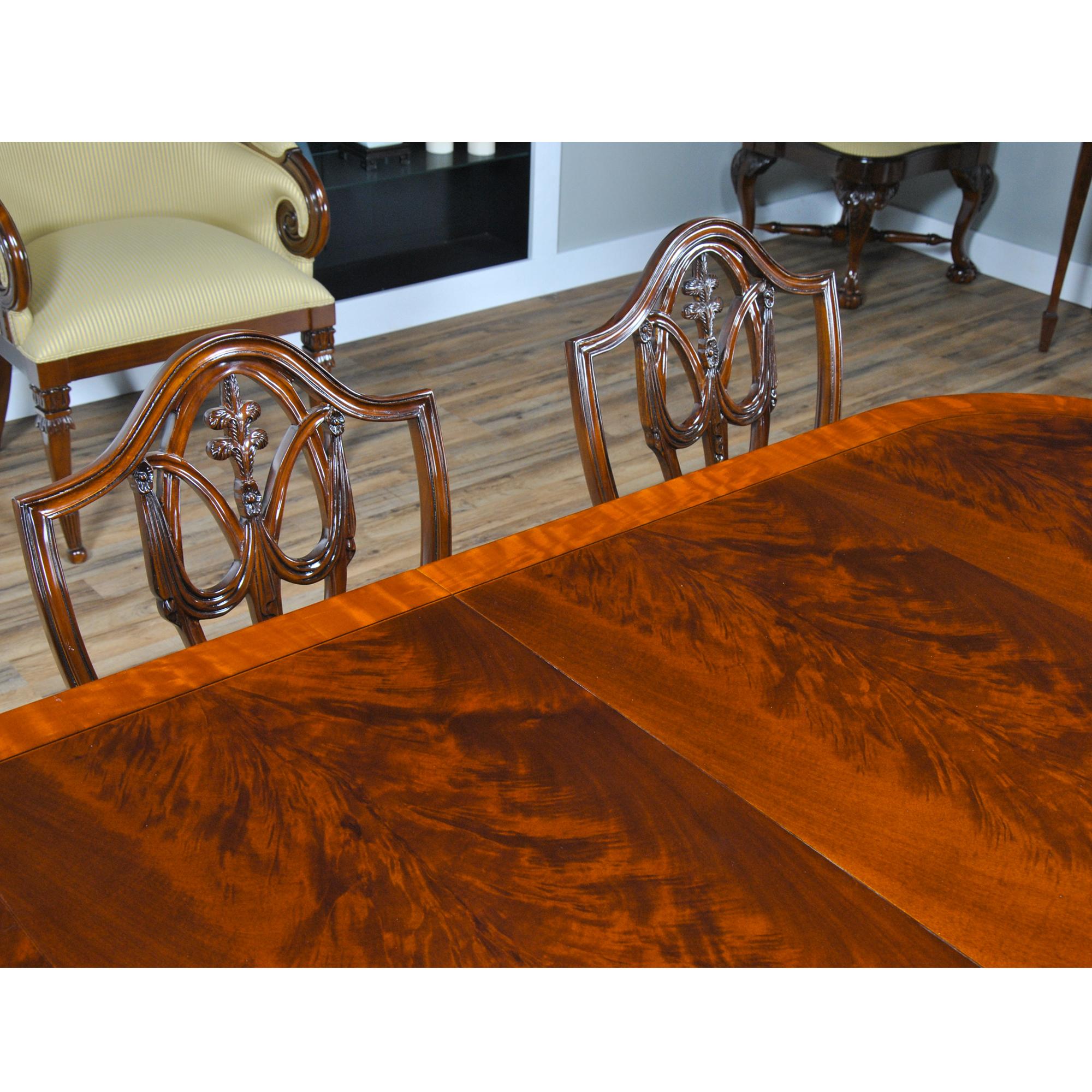 Contemporary Classic Mahogany Dining Table  For Sale