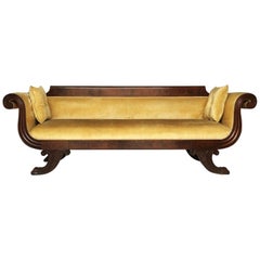 Antique Classic Mahogany Grecian Couch