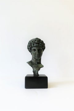 Classic Male Bust Sculpture on Black Base
