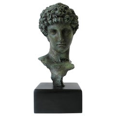 Classic Male Bust Sculpture on Black Base