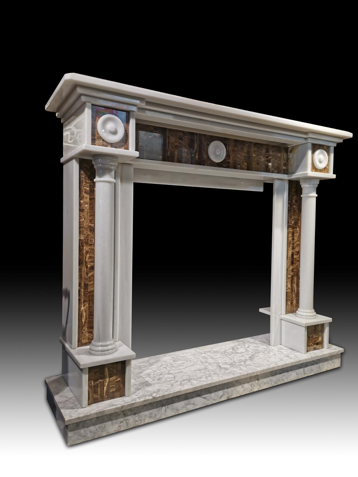 Classic Marble Fireplace, 20th Century For Sale 1