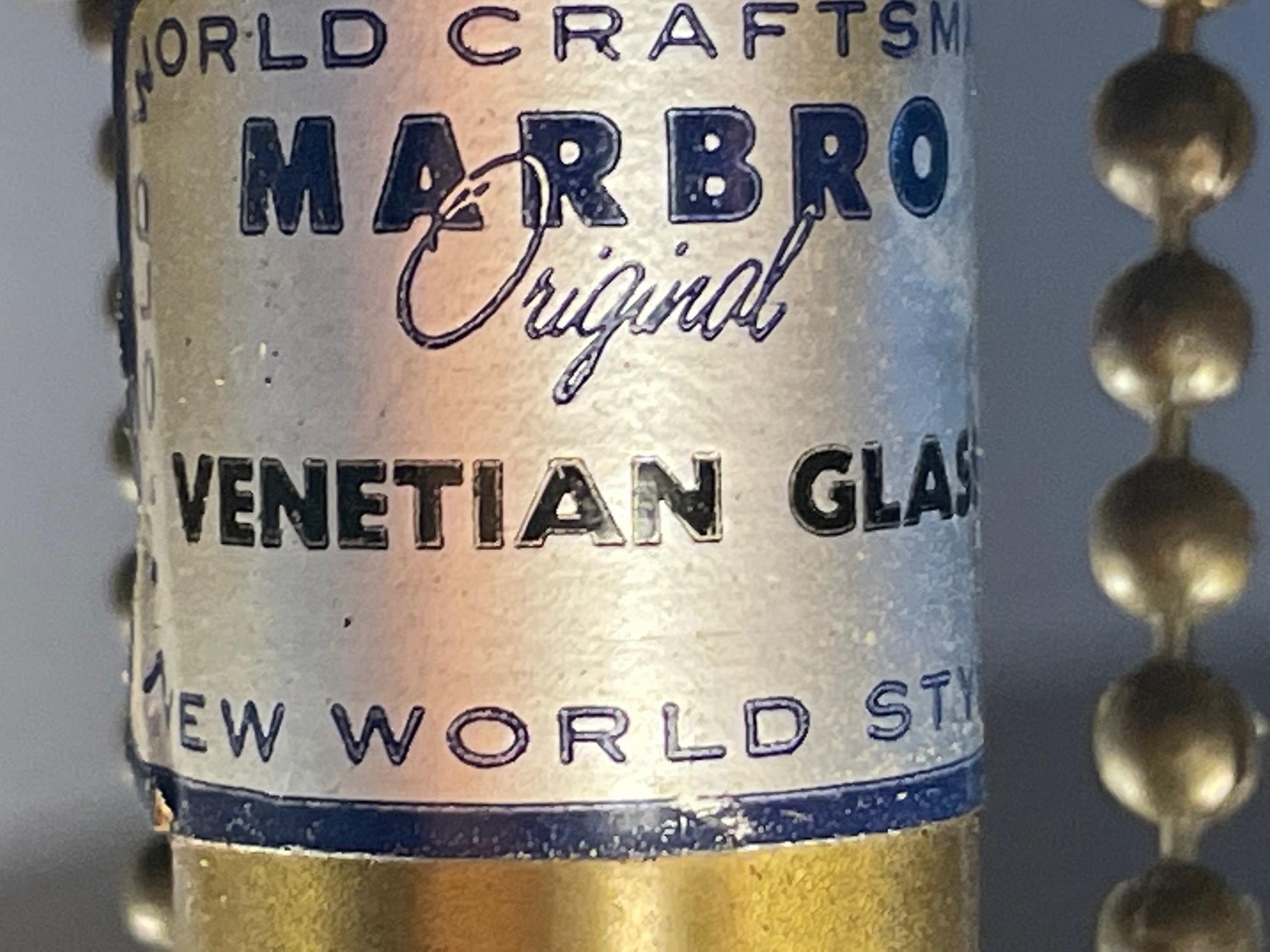 Classic Marbro Turquoise Venetian Lamp For Sale 5