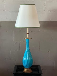Classic Marbro Turquoise Venetian Lamp