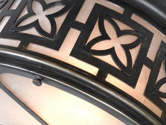 Classic Masonic Temple Flush Mount Lamp