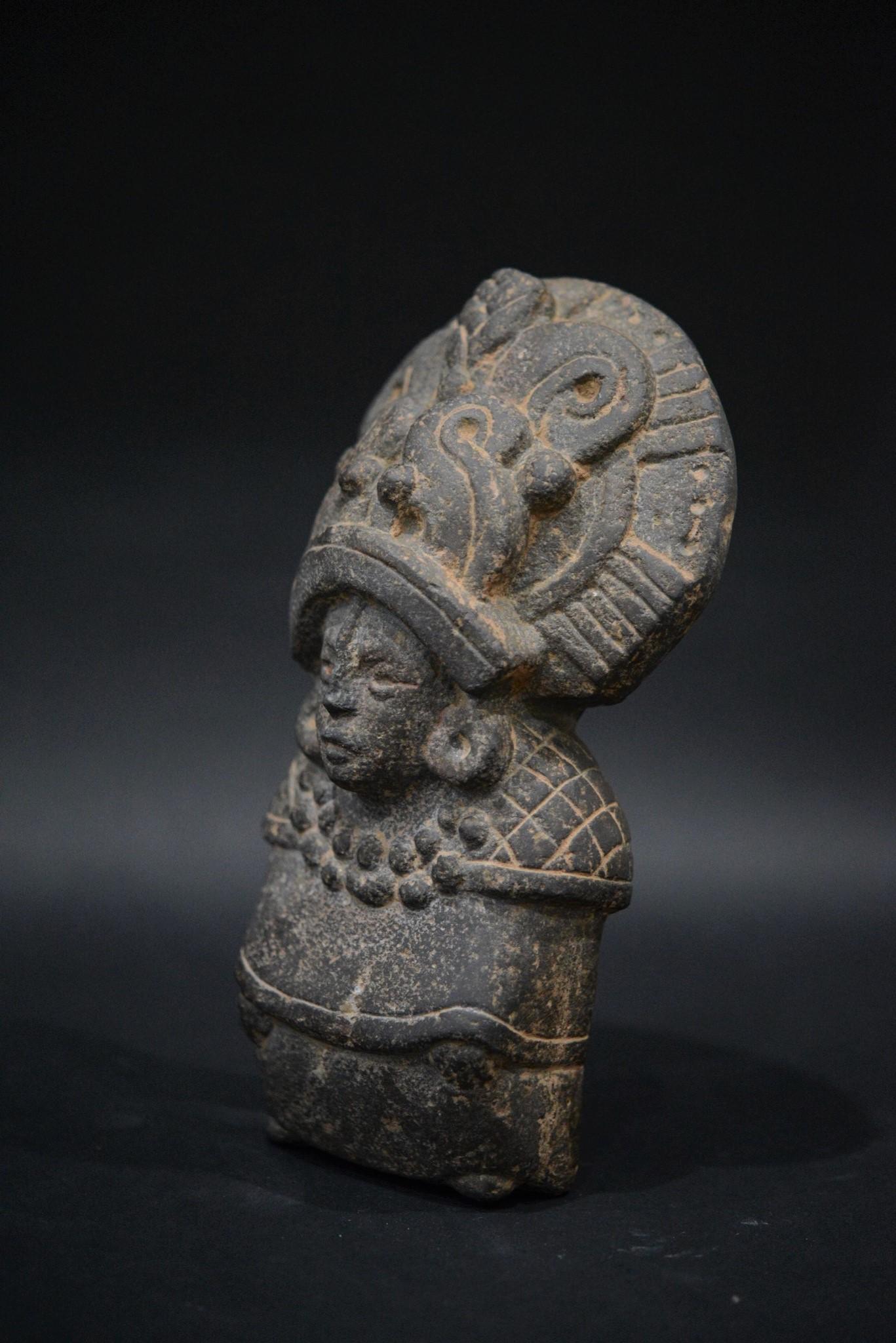 Pre-Columbian Classic Maya Stone Goddess Figure - Jan., 1971 Provenance For Sale