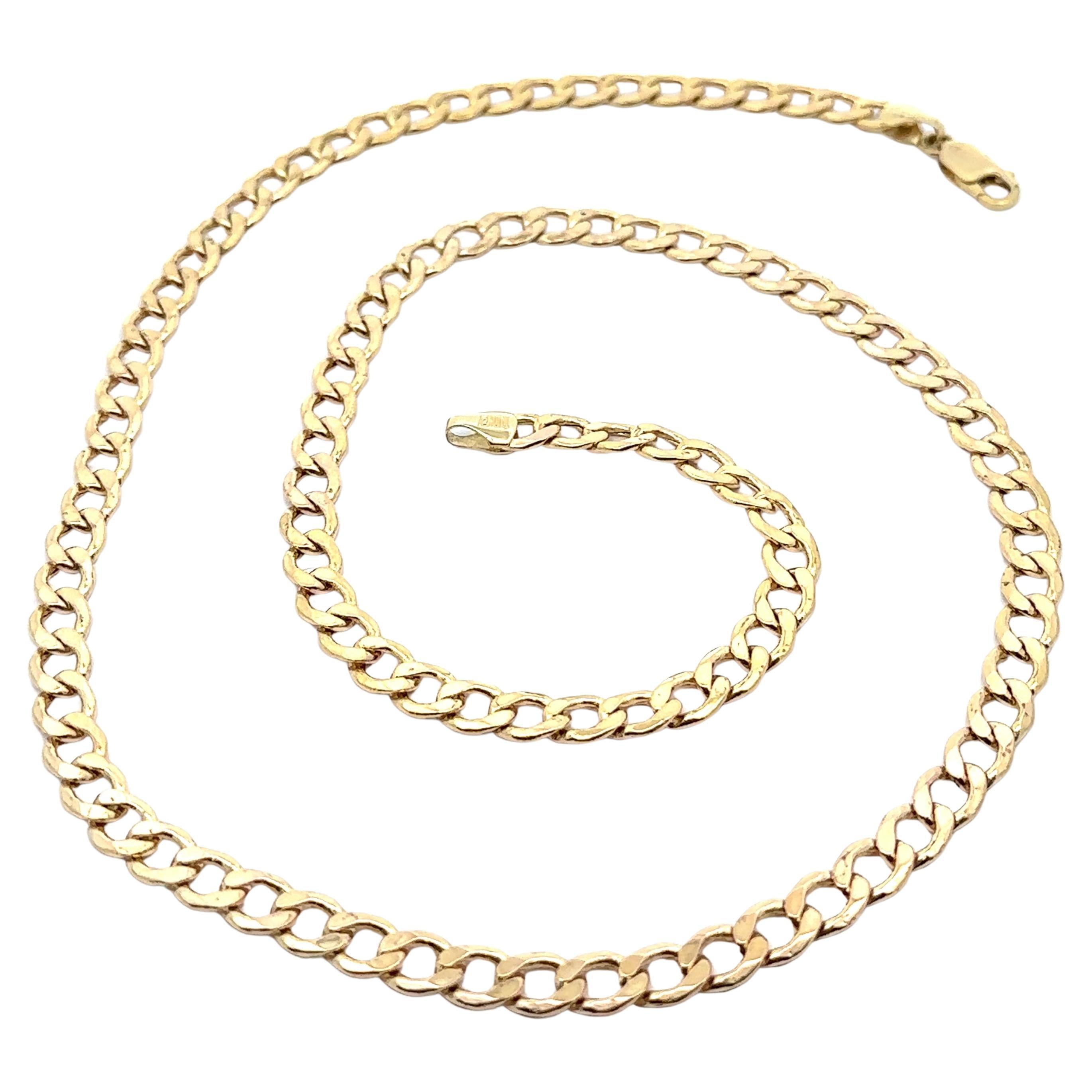Classic Men's 10k Gelbgold 24" Cuban Curb Link Kette Halskette