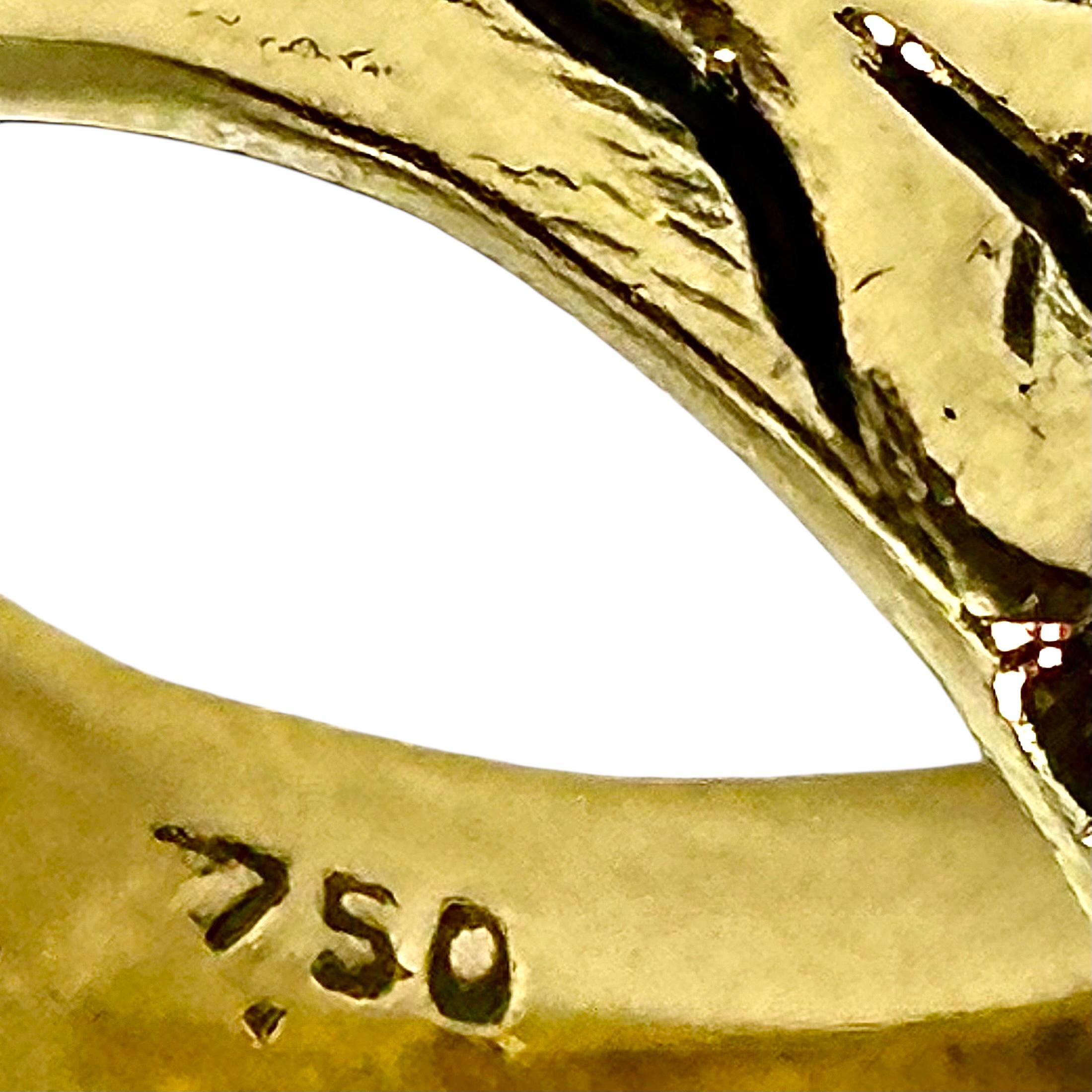 Klassischer Siegelring für Männer aus 18 Karat Gelbgold und Lapislazuli-Cabochon im Angebot 6