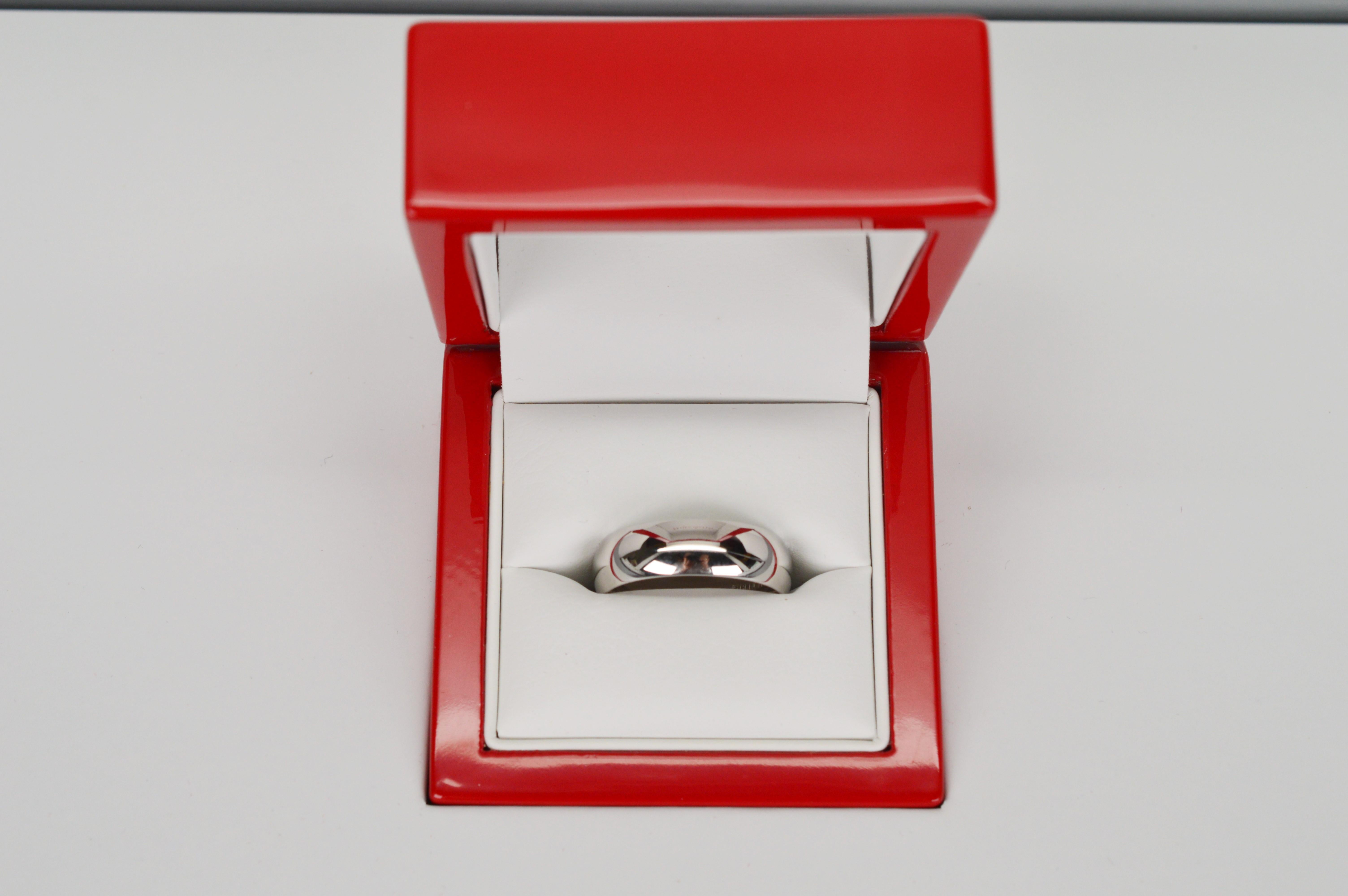 A classic band just for the Groom in .950 Platinum. Sleek with slightly domed contoured style for a modern fit, this new Benchmark Comfort Fit  Men's Wedding Ring is ready say 