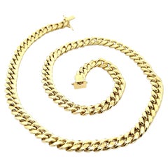 Classic Men's Solid 10k Gelbgold 24" Curb Cuban Link Kette Halskette