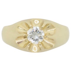 Bague solitaire classique en diamant pour homme