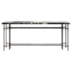 Classic, Metal and Stone "Classic Coin" Console Table, Parisii Collection Classic, Metal and Stone "Classic Coin" Console Table, Parisii Collection