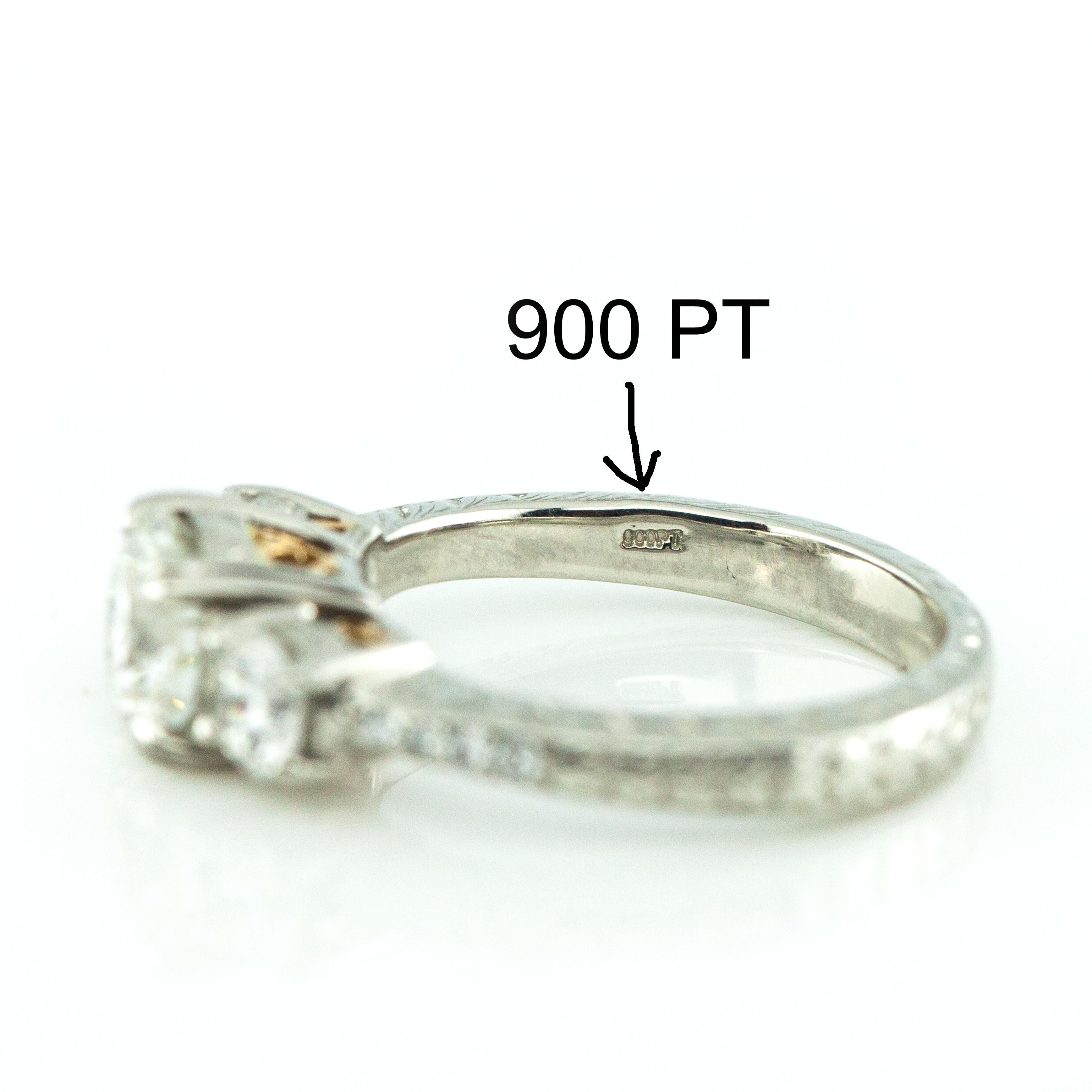 Classic MICHAEL BEAUDRY Platinum GIA Certified 1.02-ct Diamond Ring For Sale 2